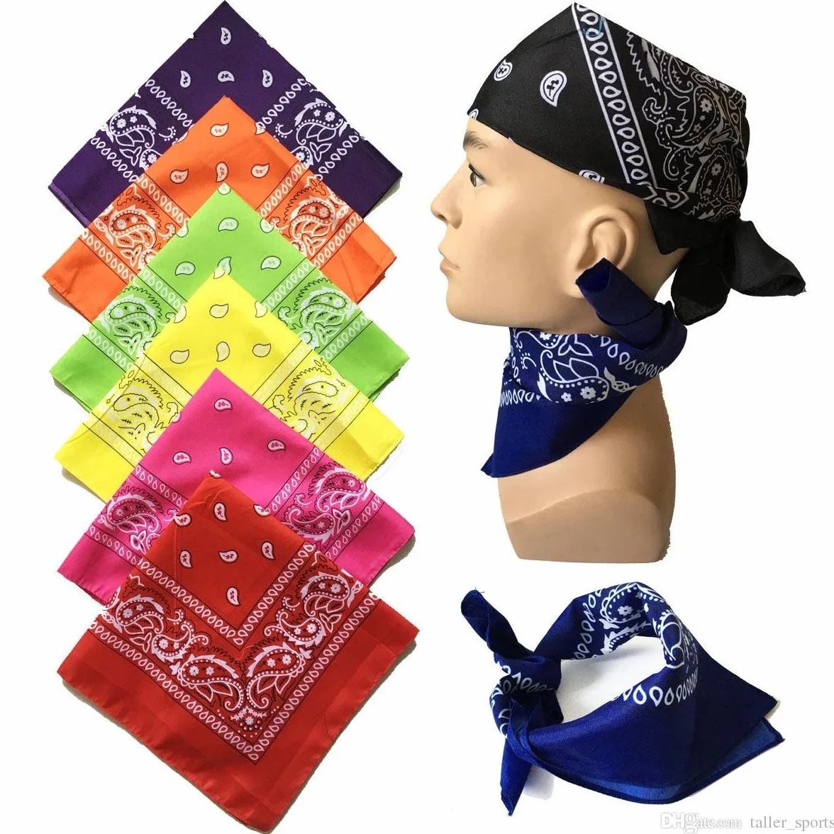 Boolavard 100% bawełna, bandany z oryginalnym wzorem Paisley | kolor do wyboru nakrycia głowy / szal do włosów, wiązanie na nadgarstku, opaska na głowę, Rosa, 55 x 55cm