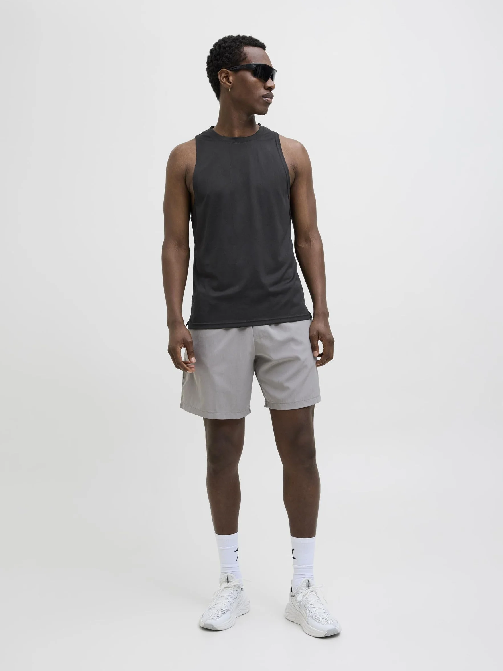 JACK & JONES Męski tank top sportowy CNZ, czarny, XL