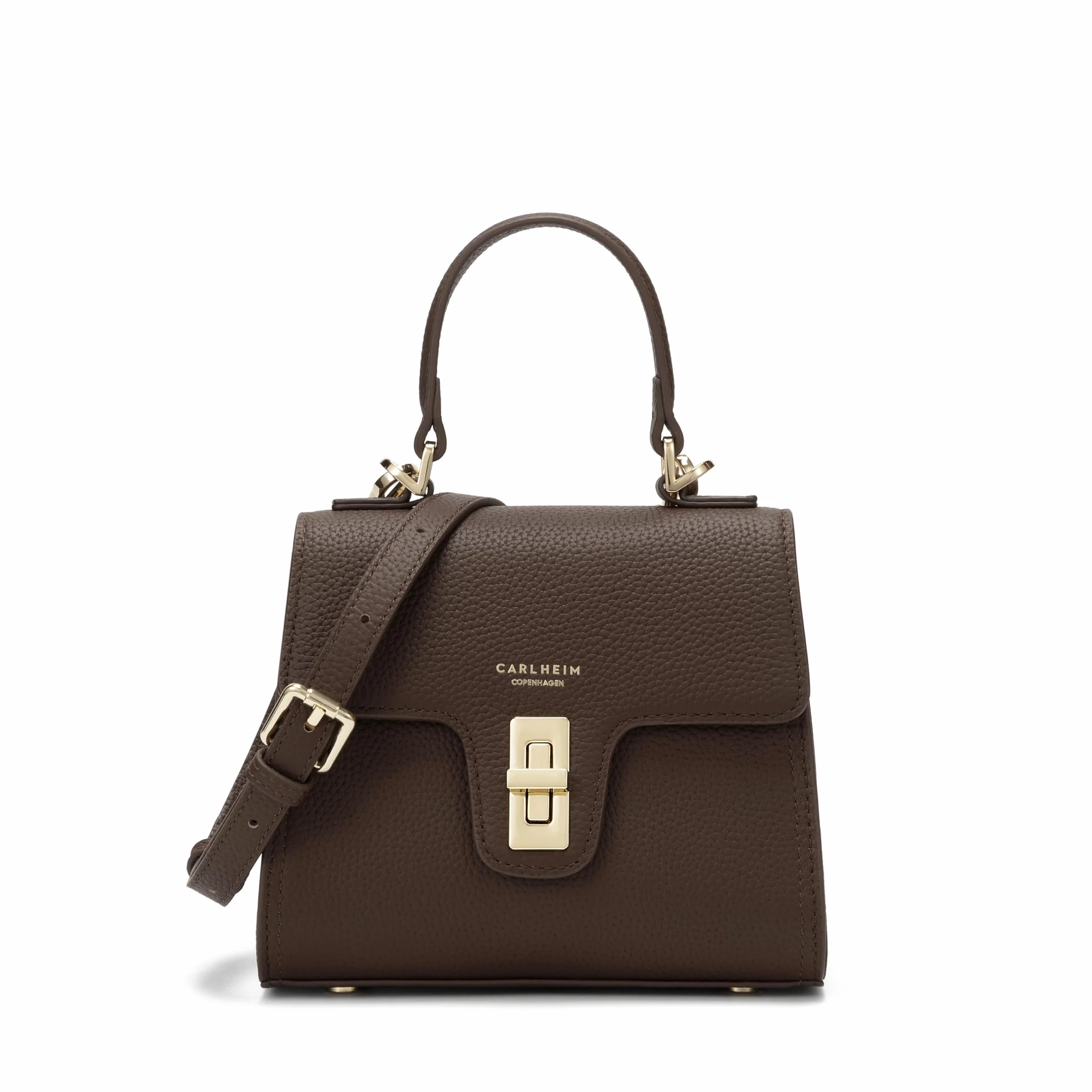 Carlheim, Kolekcja Skagen Genuine Leather Handbag, Chloe Genuine Leather Handbag (Brown), Brązowy, 70AA