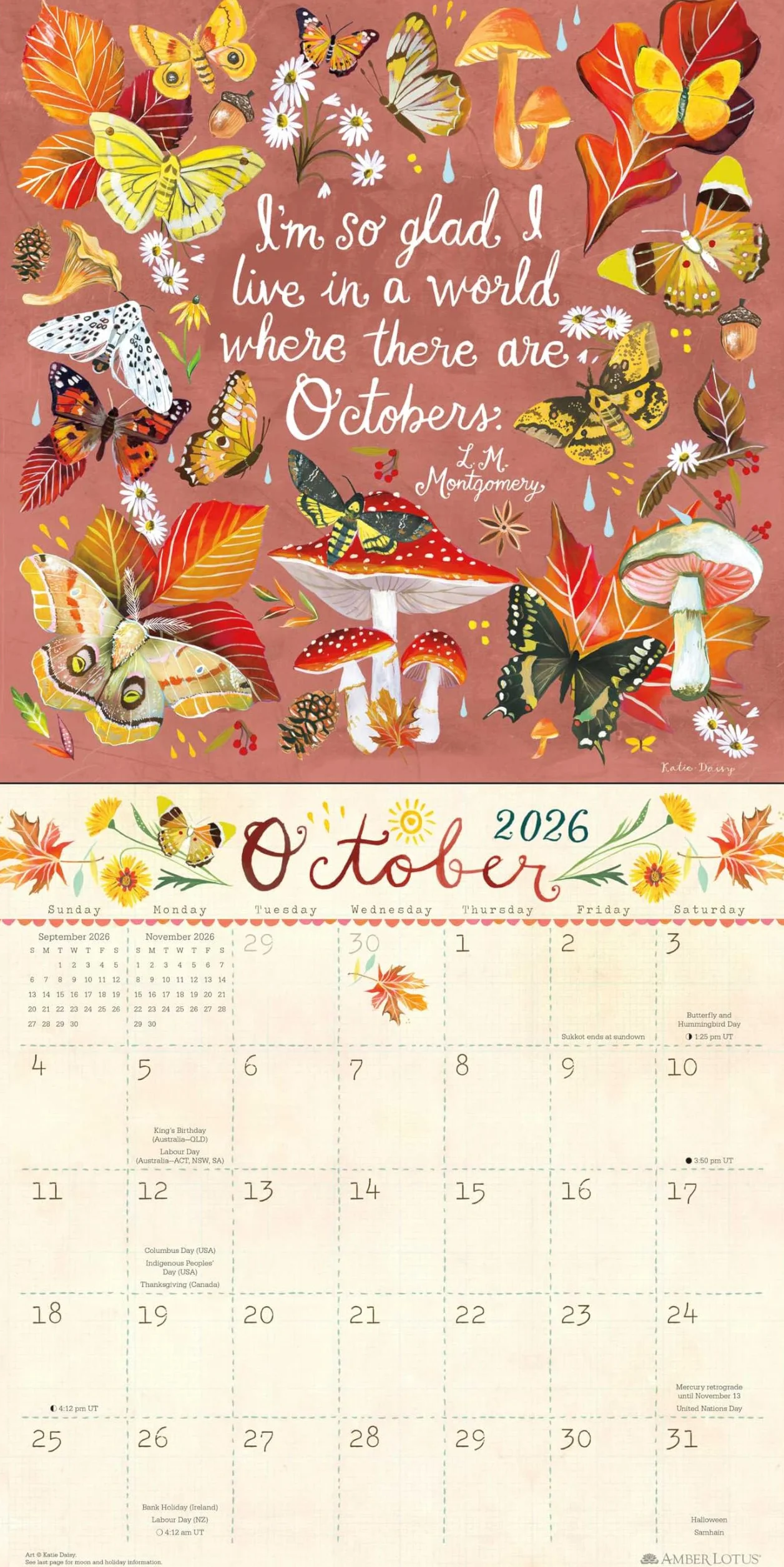 Katie Daisy 2026 Wall Calendar: Trust the Magic