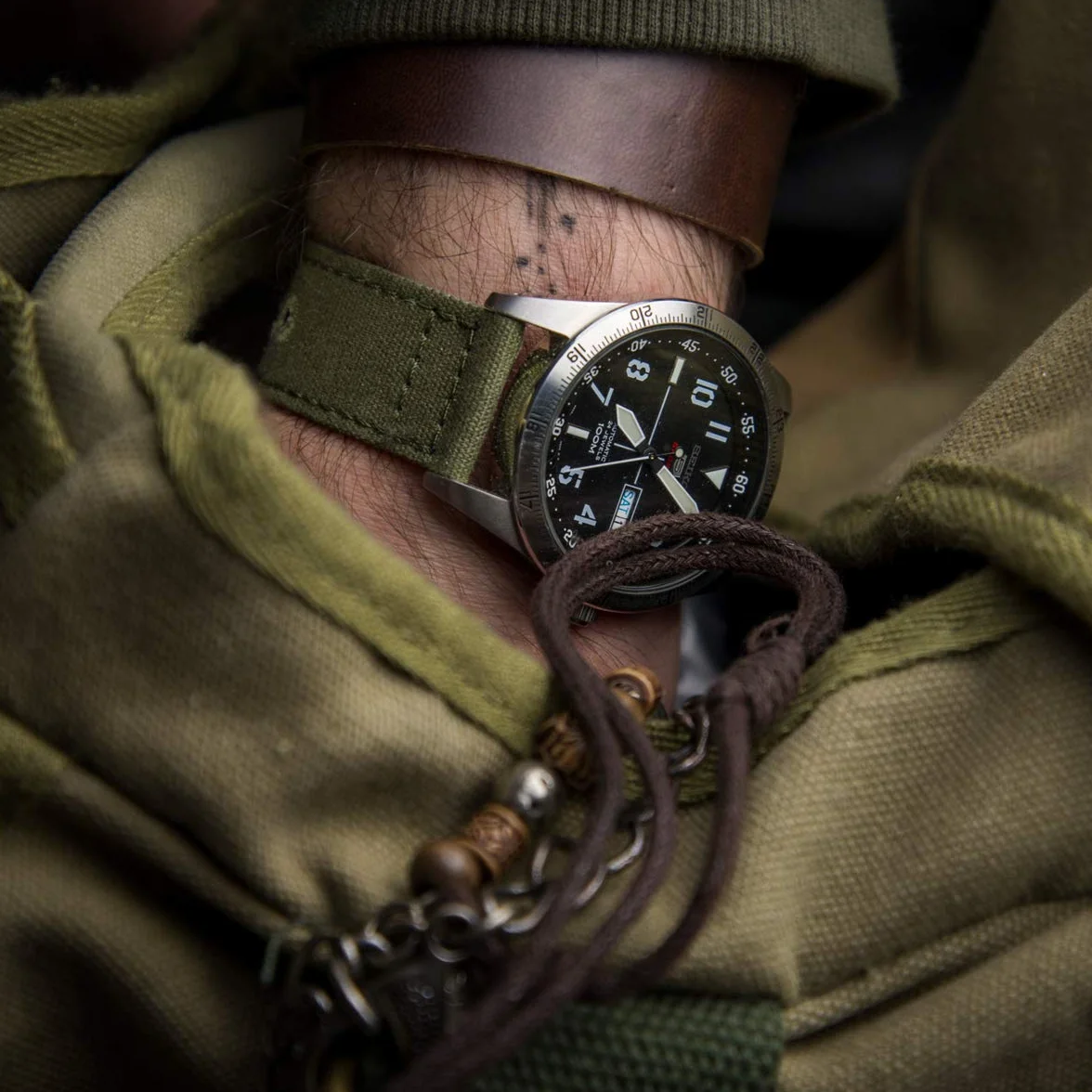 Archer Watch Straps - Materiałowa Bransoletka z Płótna do Zegarków Męskich i Damskich z Zapięciem - Różne Kolory