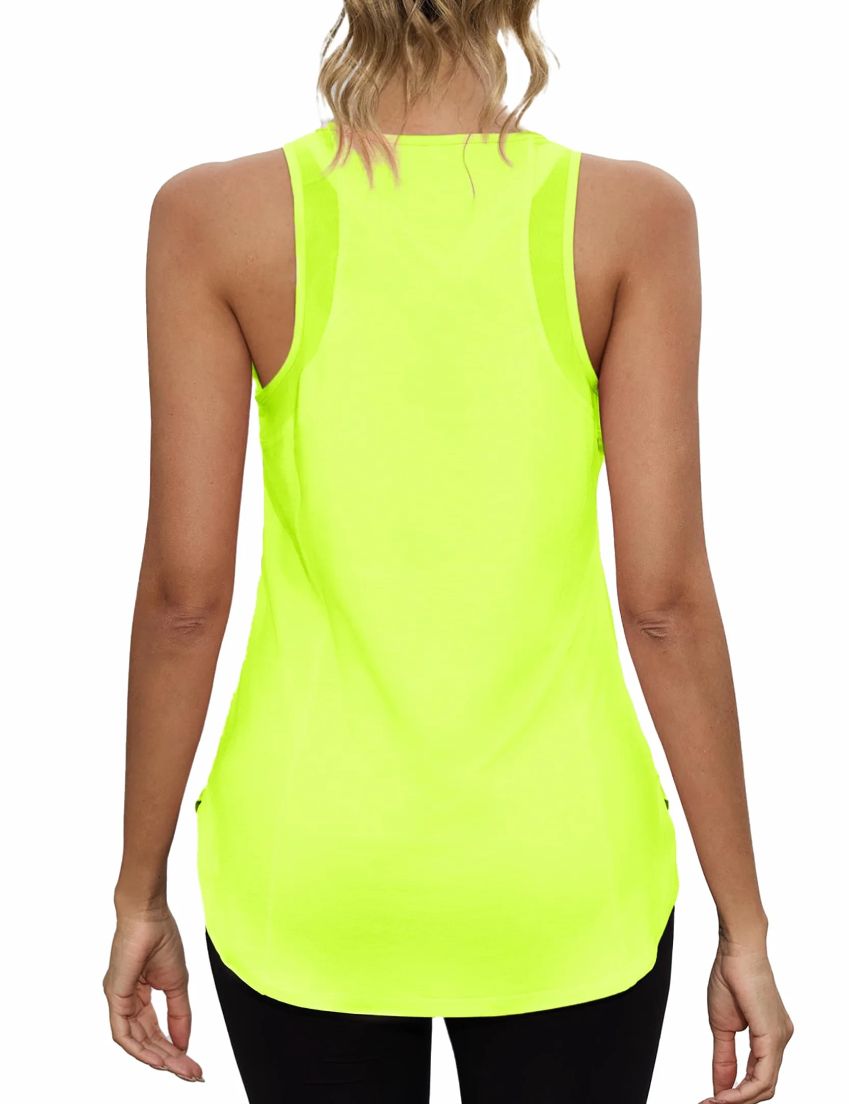 Gyabnw Damski podkoszulek sportowy lekki i wygodny t-shirt bez rękawów joga koszulka fitness oddychająca i szybkoschnąca
