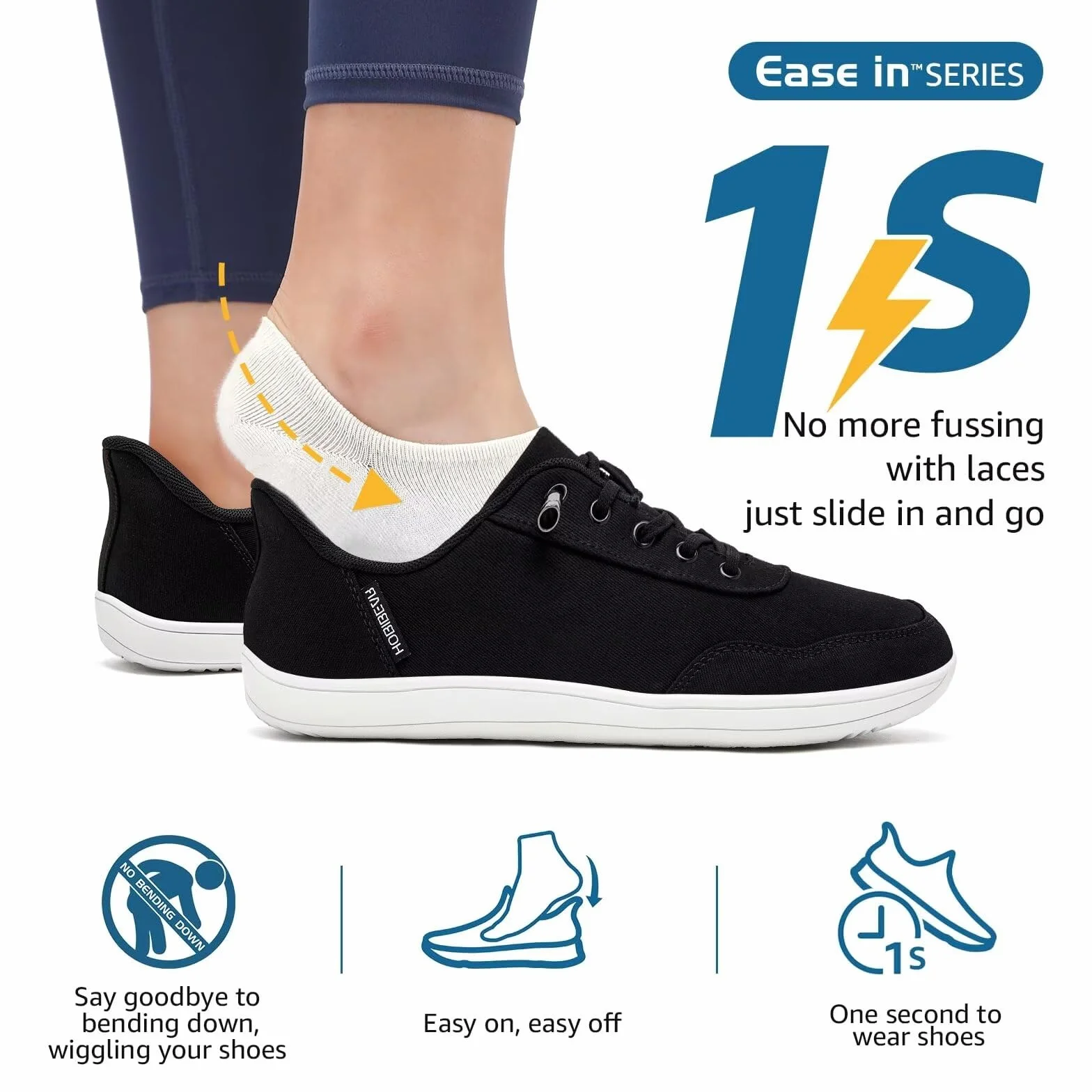 HOBIBEAR Unisex szerokie buty do chodzenia boso, bez użycia rąk, buty wsuwane, dla kobiet i mężczyzn, minimalistyczne buty outdoorowe, do biegania w terenie, do biegania i chodzenia