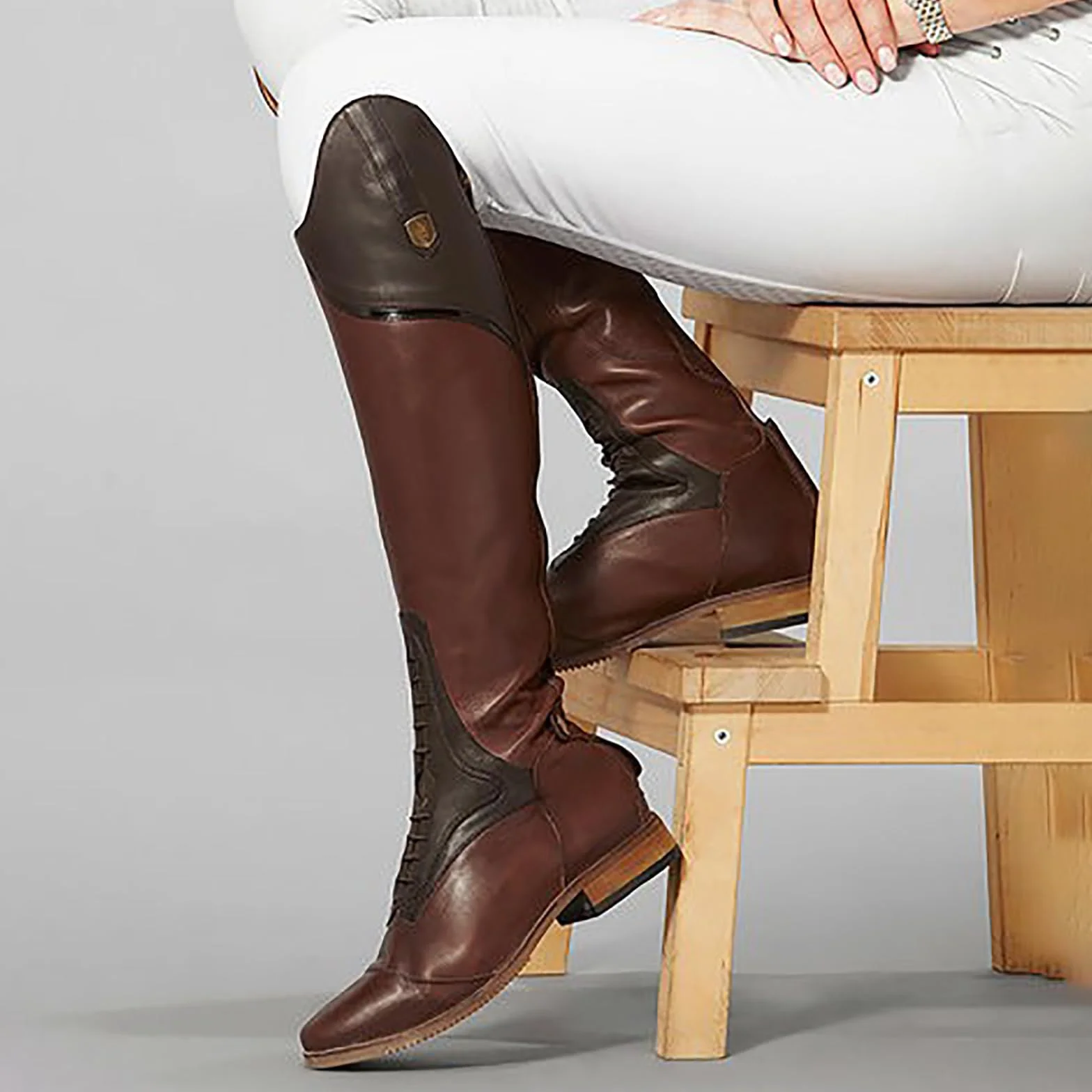 Jesienne Wysokie Buty Jeździeckie (34-48), Odporne Na Zużycie + Zamek Błyskawiczny Z Tyłu, Uniseks/antypoślizgowe, Wysoki/średni Obcas (3-5cm), Na Wiosnę/jesień,38,Black