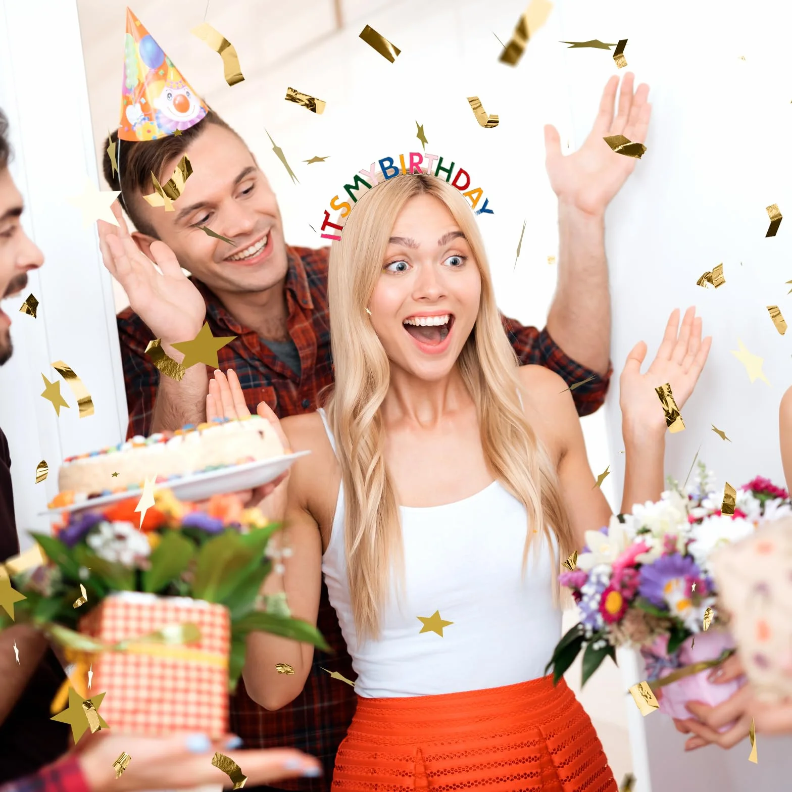 Giantree Urodzinowe opaski na głowę dla kobiet dziewcząt, 'It's My Birthday' korony błyszczące kryształ górski opaska do włosów z okazji urodzin akcesoria dla kobiet uroczystości urodziny przyjęcie