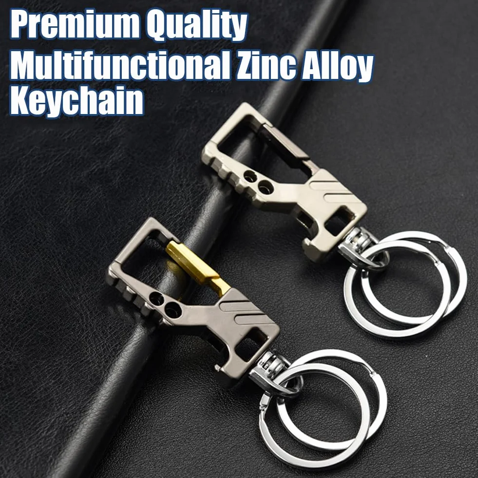 flintronic Metalowy karabińczyk do kluczy, odpinany breloczek do kluczy, brelok do kluczy samochodowych, metalowy brelok