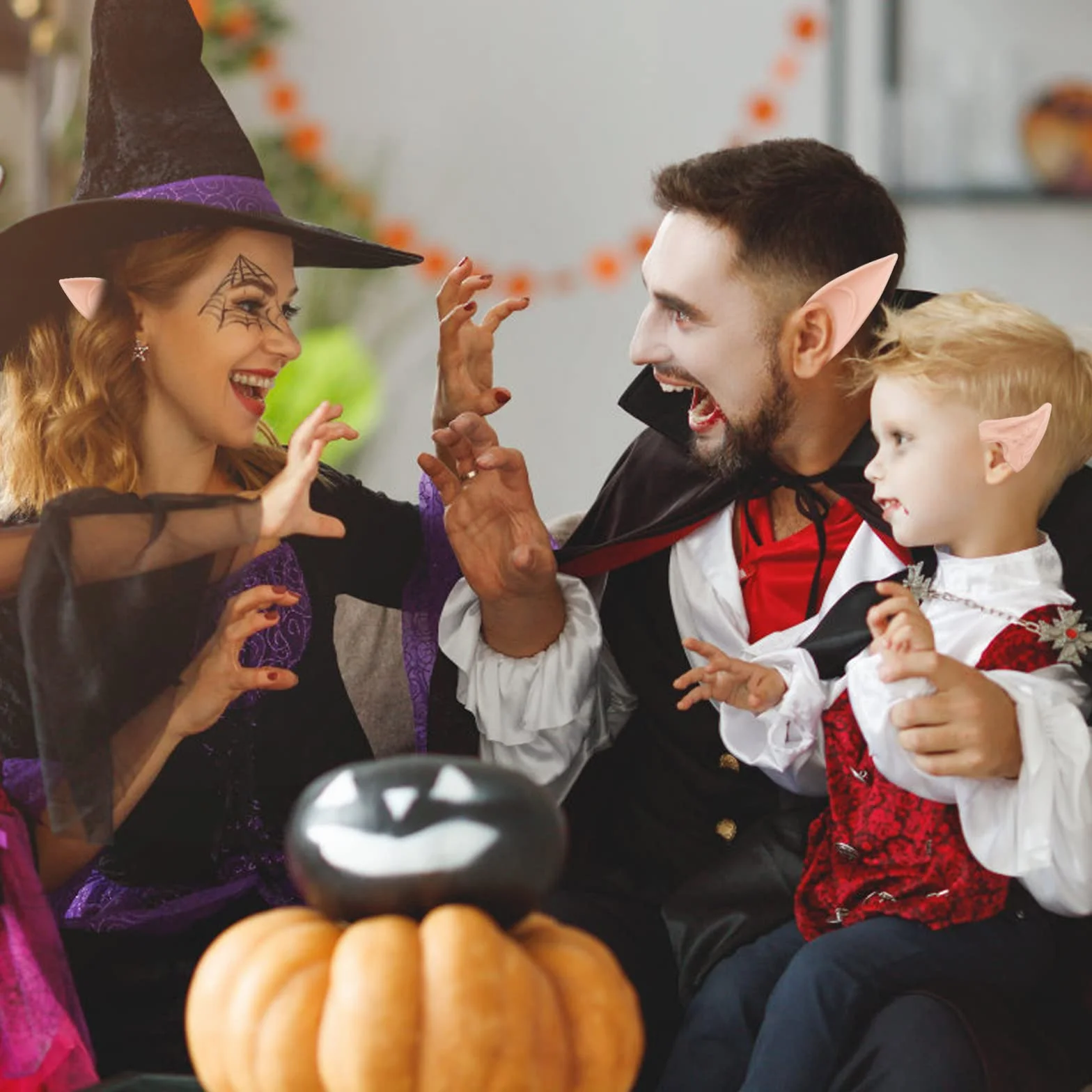 Cobee Cosplay Wróżka Pixie - elfie uszy, 3 pary wróżek, uszy kobola, na imprezę, do kostiumu, akcesoria na Halloween, Boże Narodzenie, przyjęcie okolicznościowe (kolor jasnoróżowy)