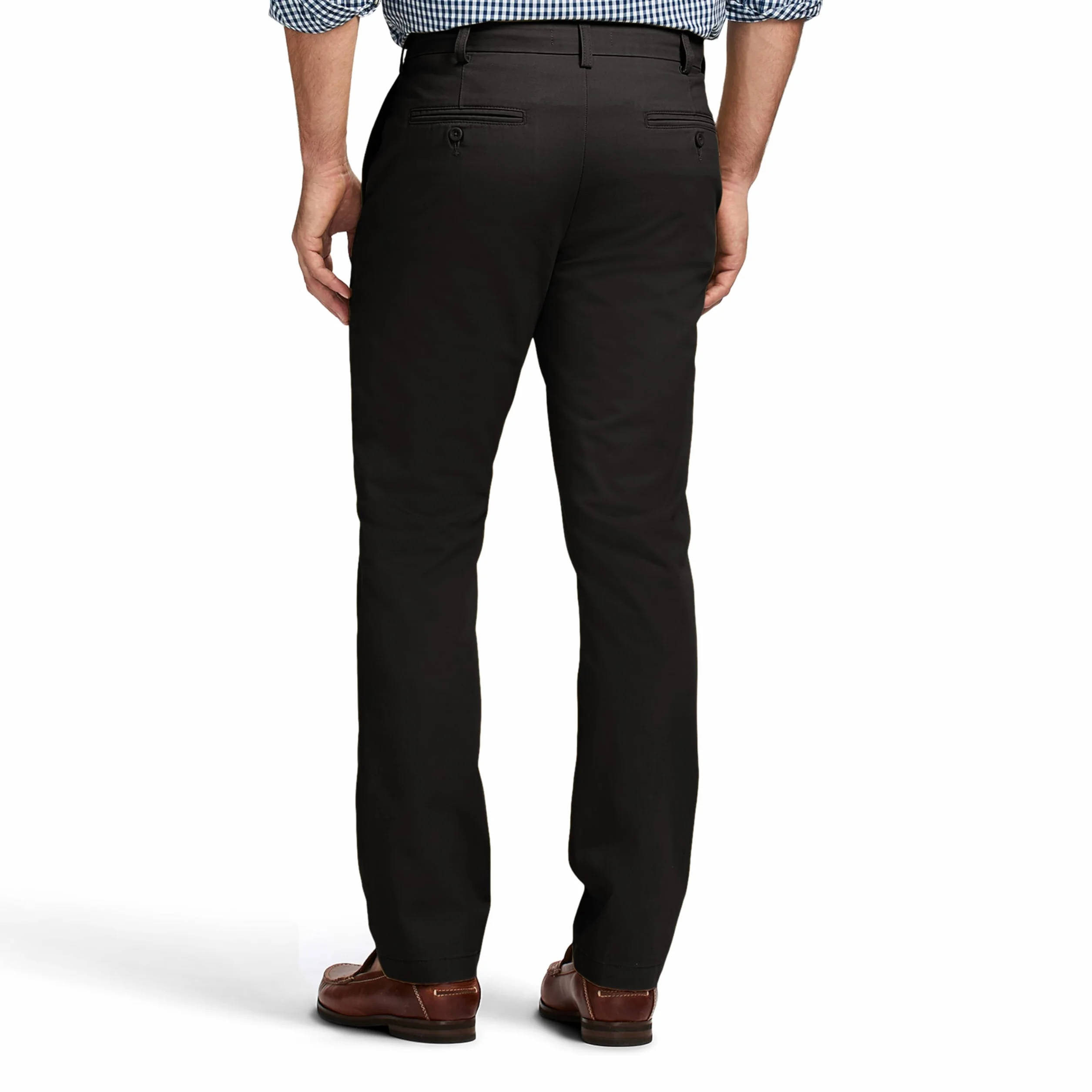 Izod American Chino Flat Front Straight Fit Pant - Nieformalne spodnie Mężczyźni