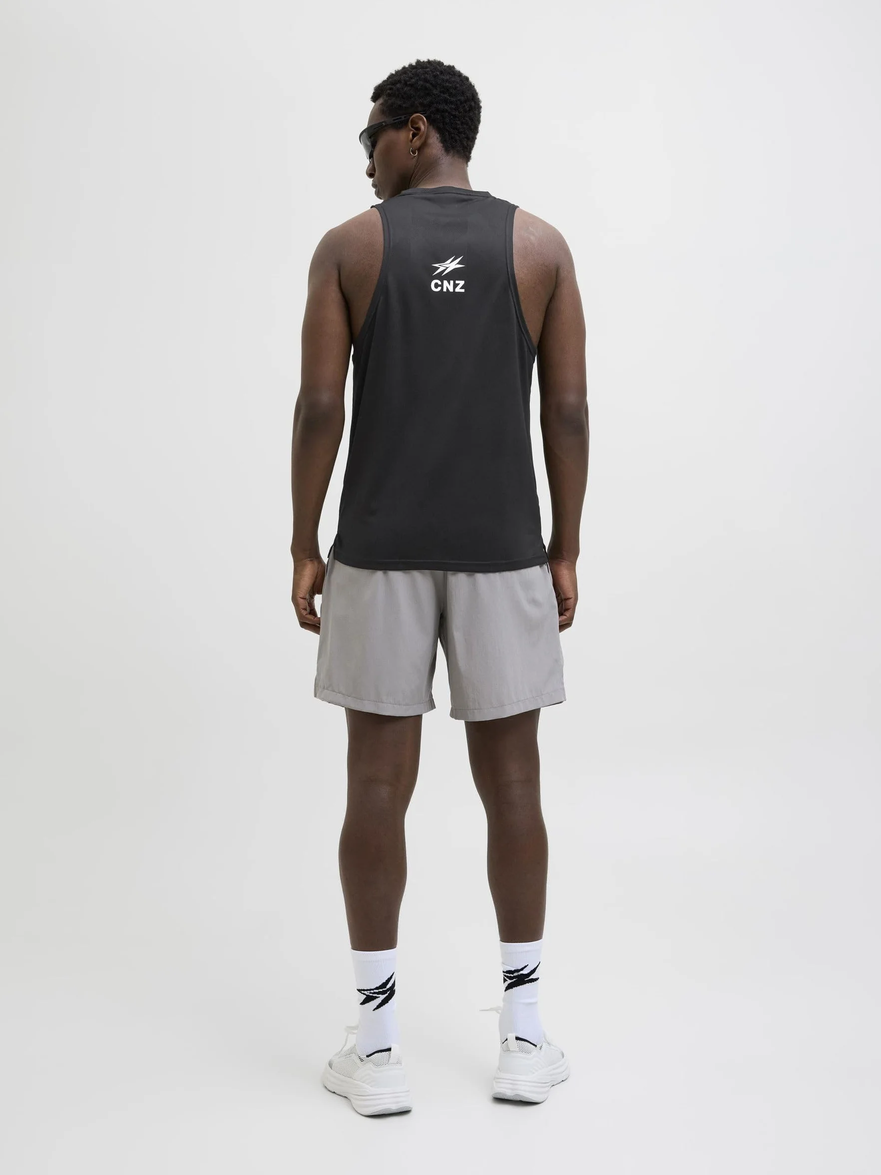 JACK & JONES Męski tank top sportowy CNZ, czarny, XL