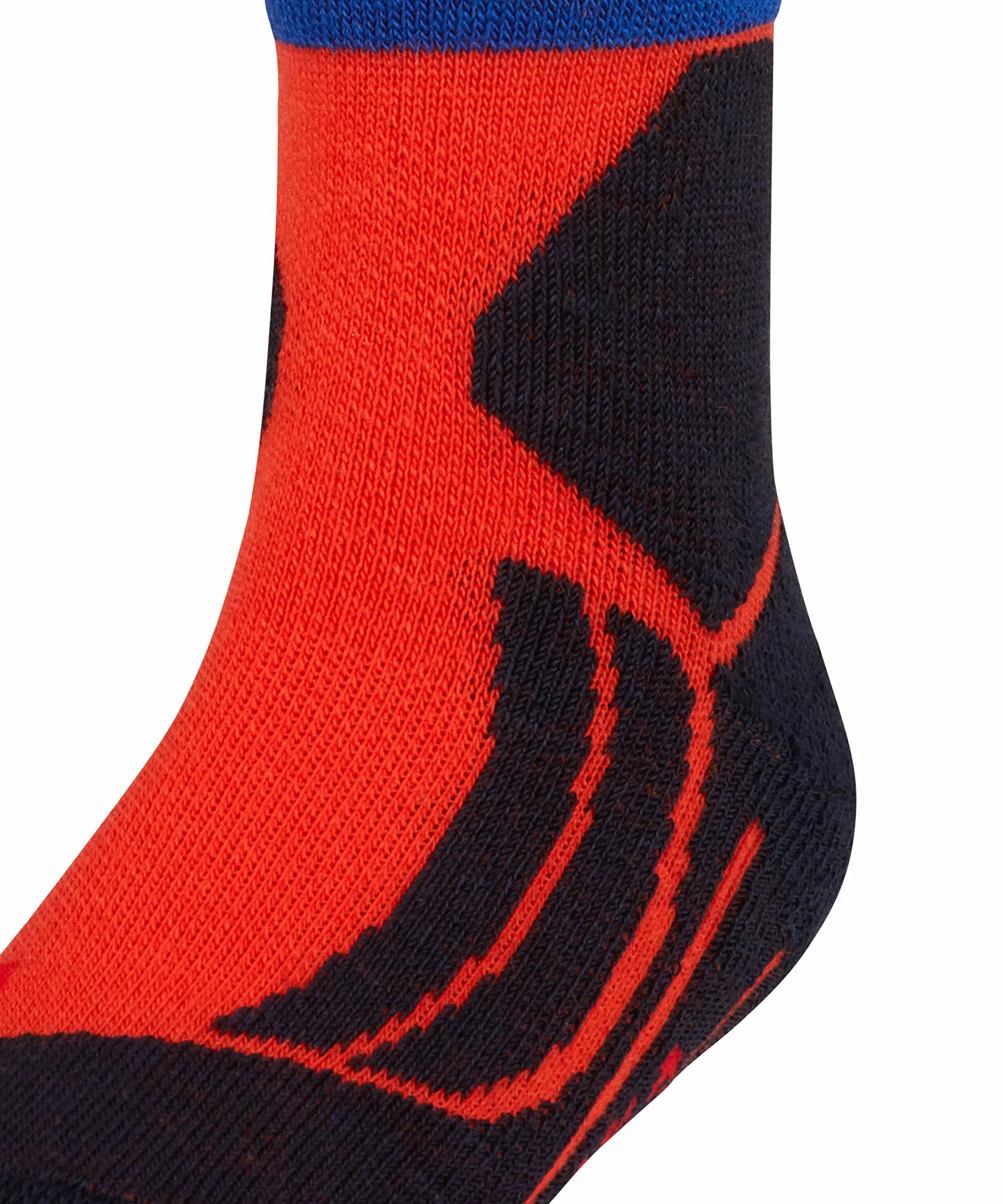 FALKE Uniseks - dzieci Skarpety narciarskie SK2 Intermediate Stripes K Kh Wełna ciepłe grube 1 Para, Pomarańczowy Samba Orange 8182, 27-30