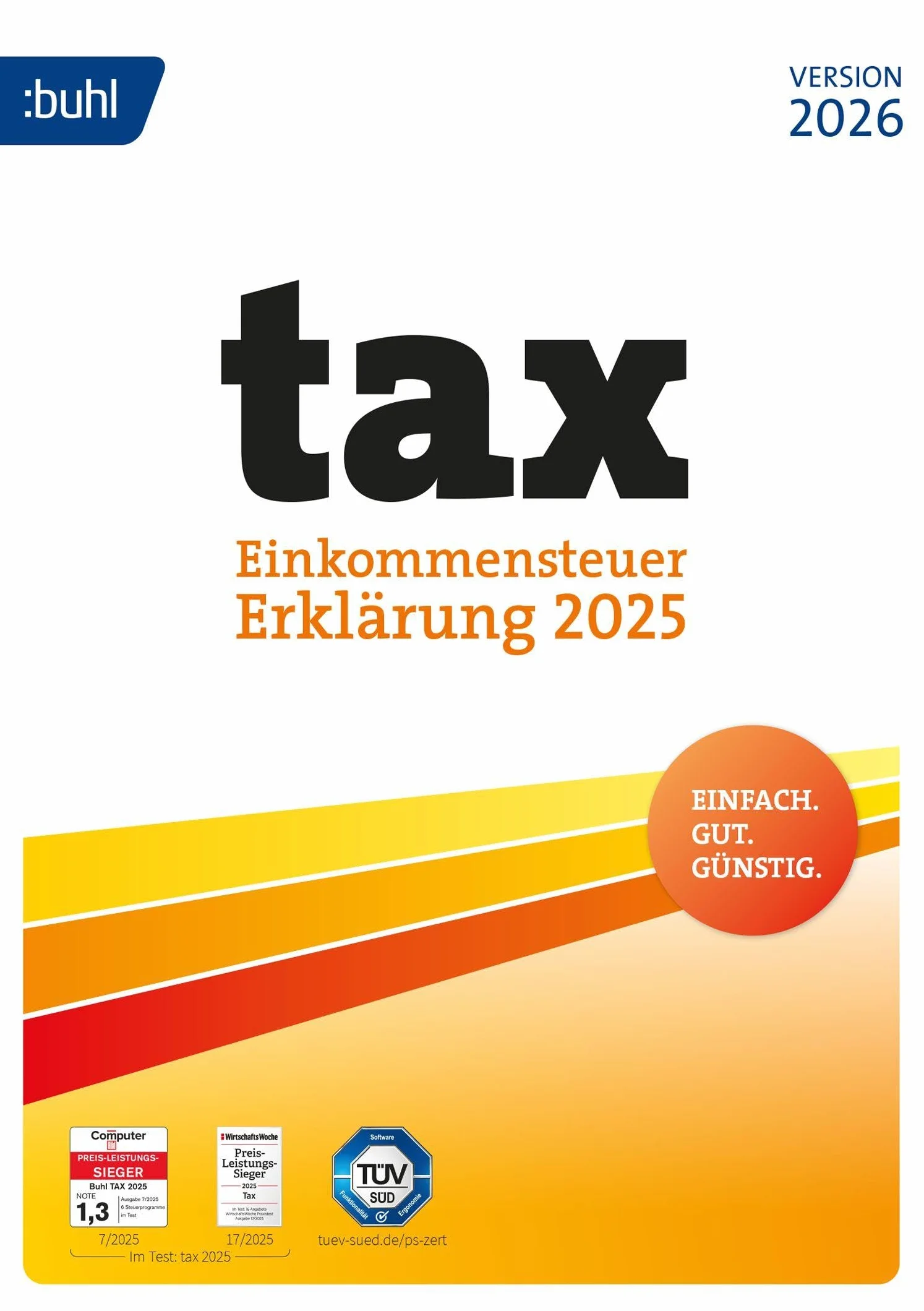 tax 2026: Einkommensteuer-Erklärung 2025