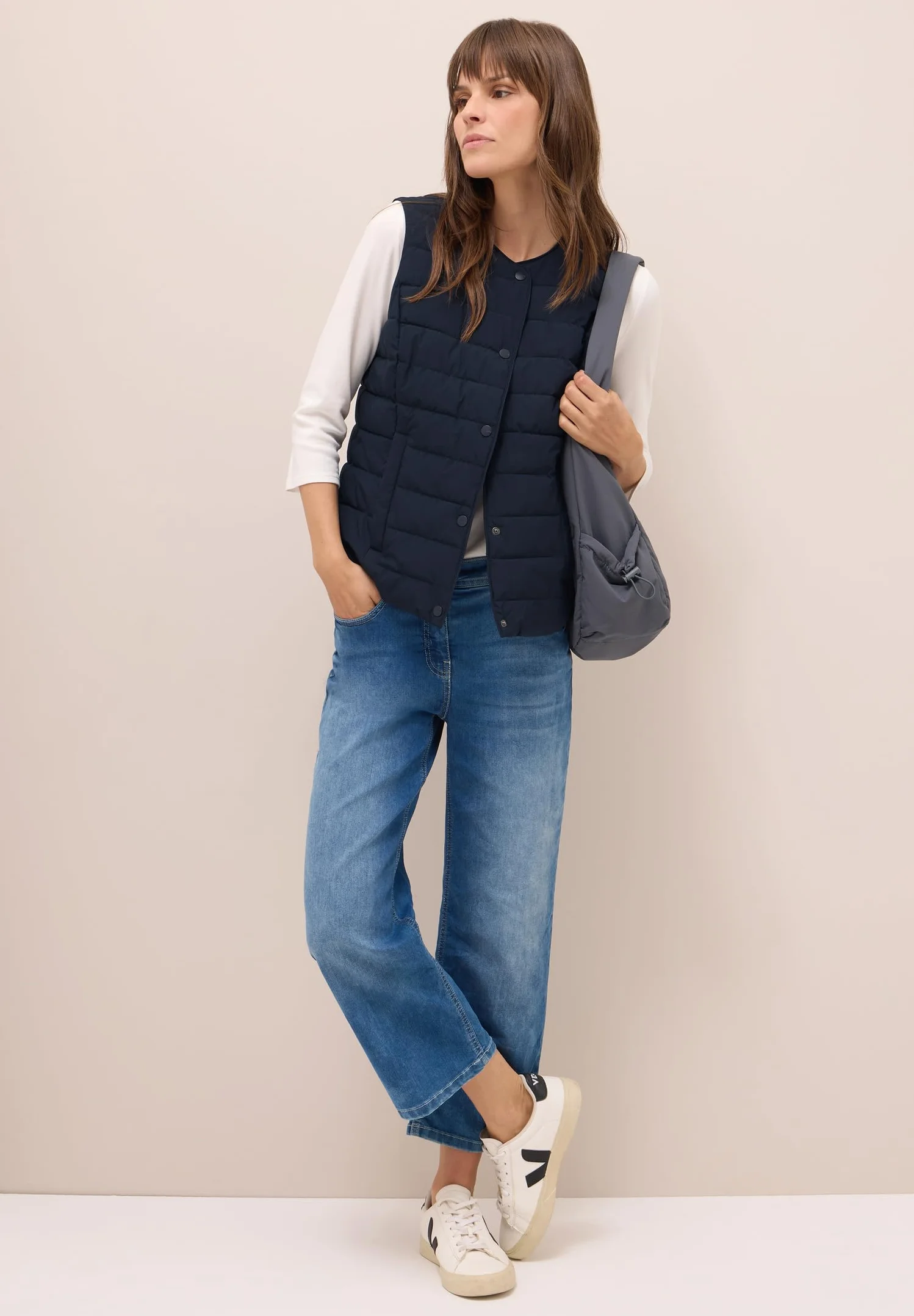 Cecil Kamizelka damska, Dark Navy Blue, M