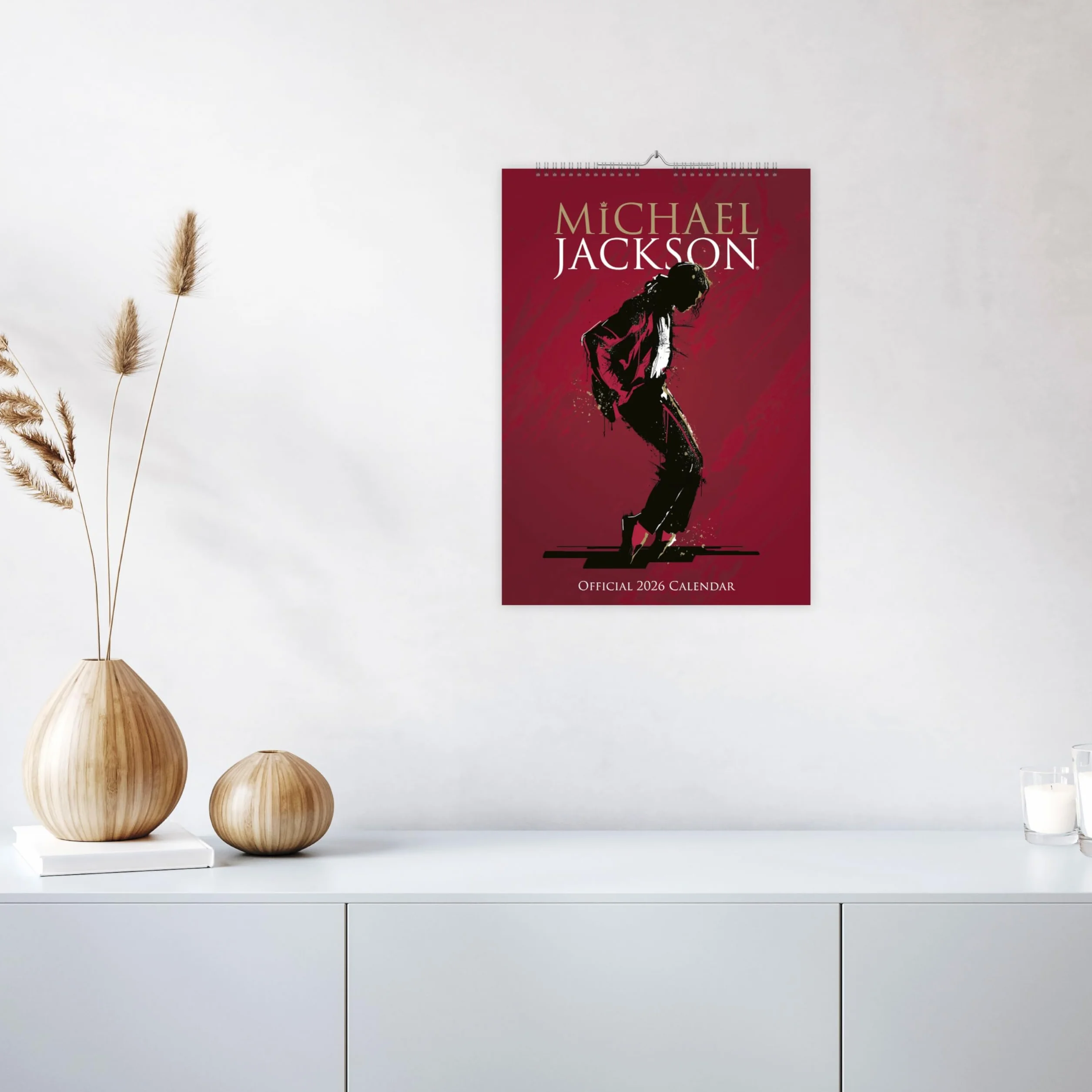Michael Jackson Posterkalender 2026: Musikalische Begleitung durch das ganze Jahr mit der Pop-Legende Michael Jackson als Wandkalender.
