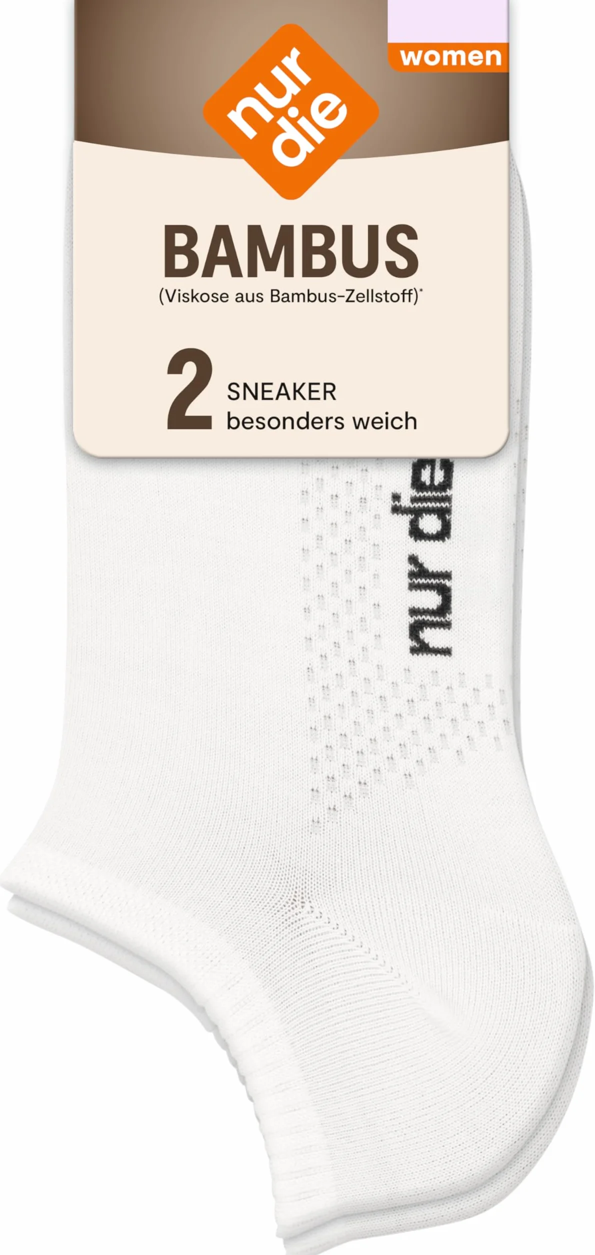 Nur Die Sneakersy Kobiety Bambus Sneaker Socke 2er Pack Damen Kaum Sichtbar Bambussocken Weich