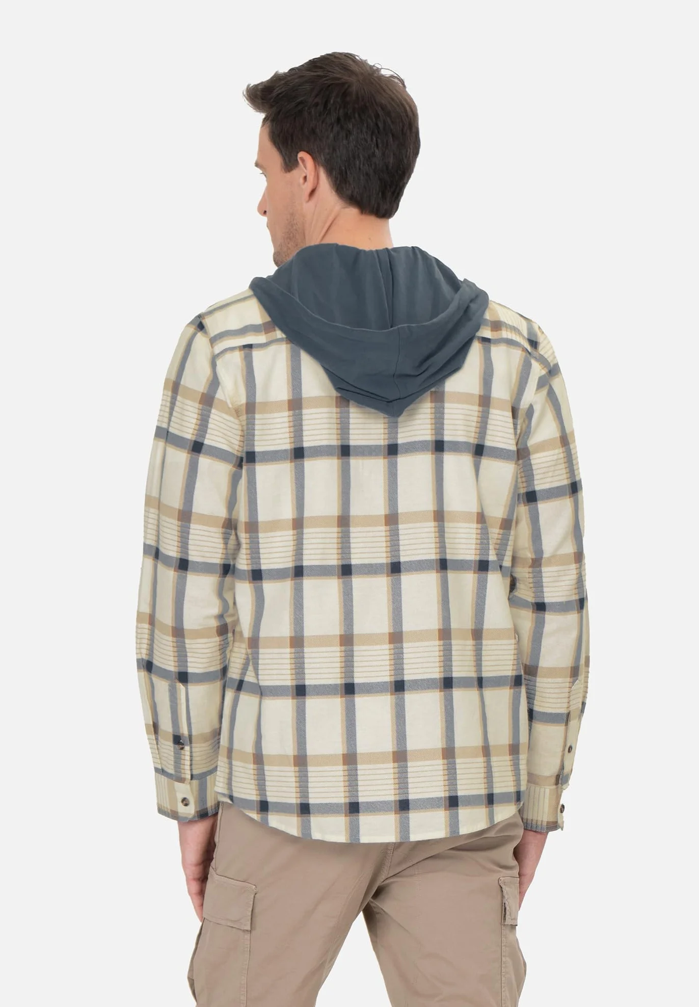 KEY LARGO Koszula Mężczyźni Klcatania 1/1 Hoodie-checks