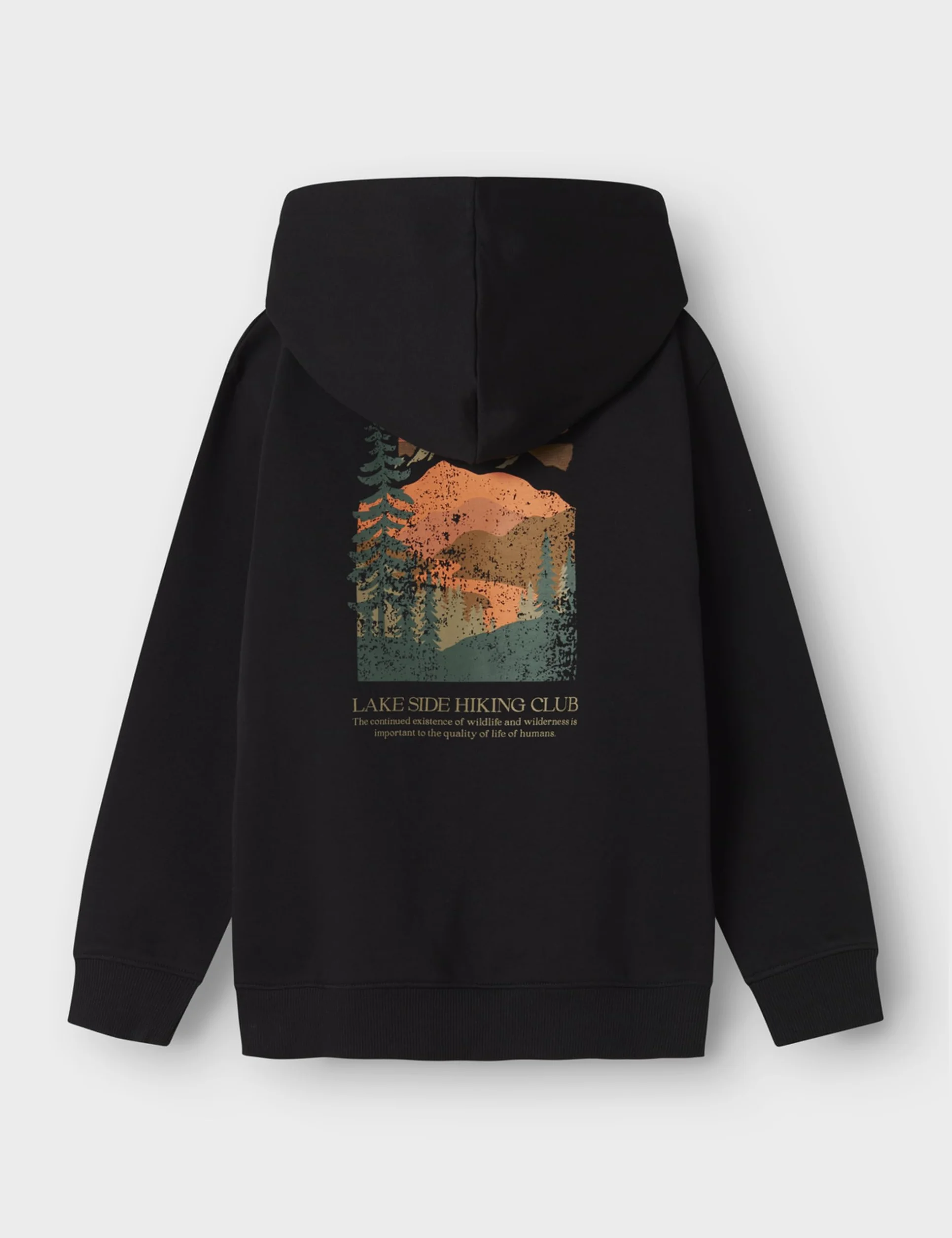 NAME IT Chłopięcy Nkmosian Ls Nreg Sweat Wh Bru Box, czarny, 146-152, Czarny, 146-152