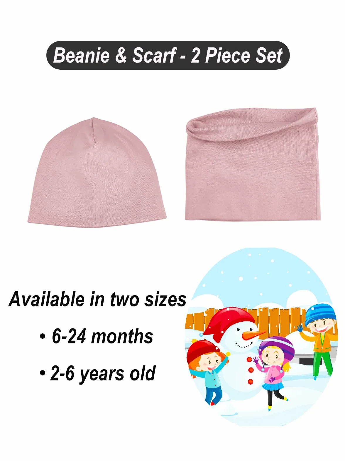 SWAUSWAUK Beanie czapka dziewczęca dla dzieci w wieku 0-6 lat – czapka szalik zestaw dla dziewczynek na jesień, zimę, wiosnę