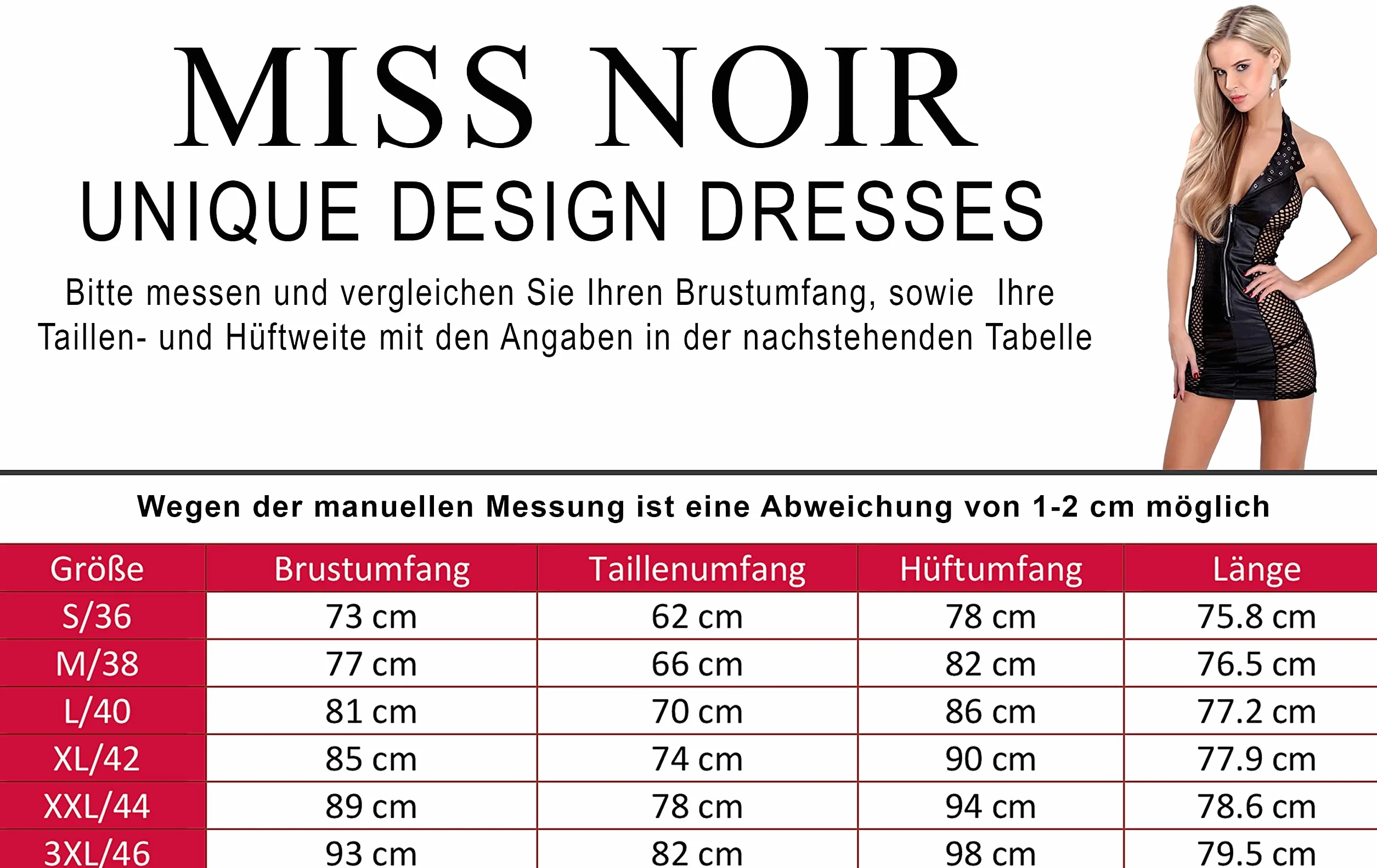 MISS NOIR Damska sukienka mini w stylu Wetlook S-3XL odzież klubowa sukienka imprezowa wstawki siateczkowe dekolt w serek wygląd skóry