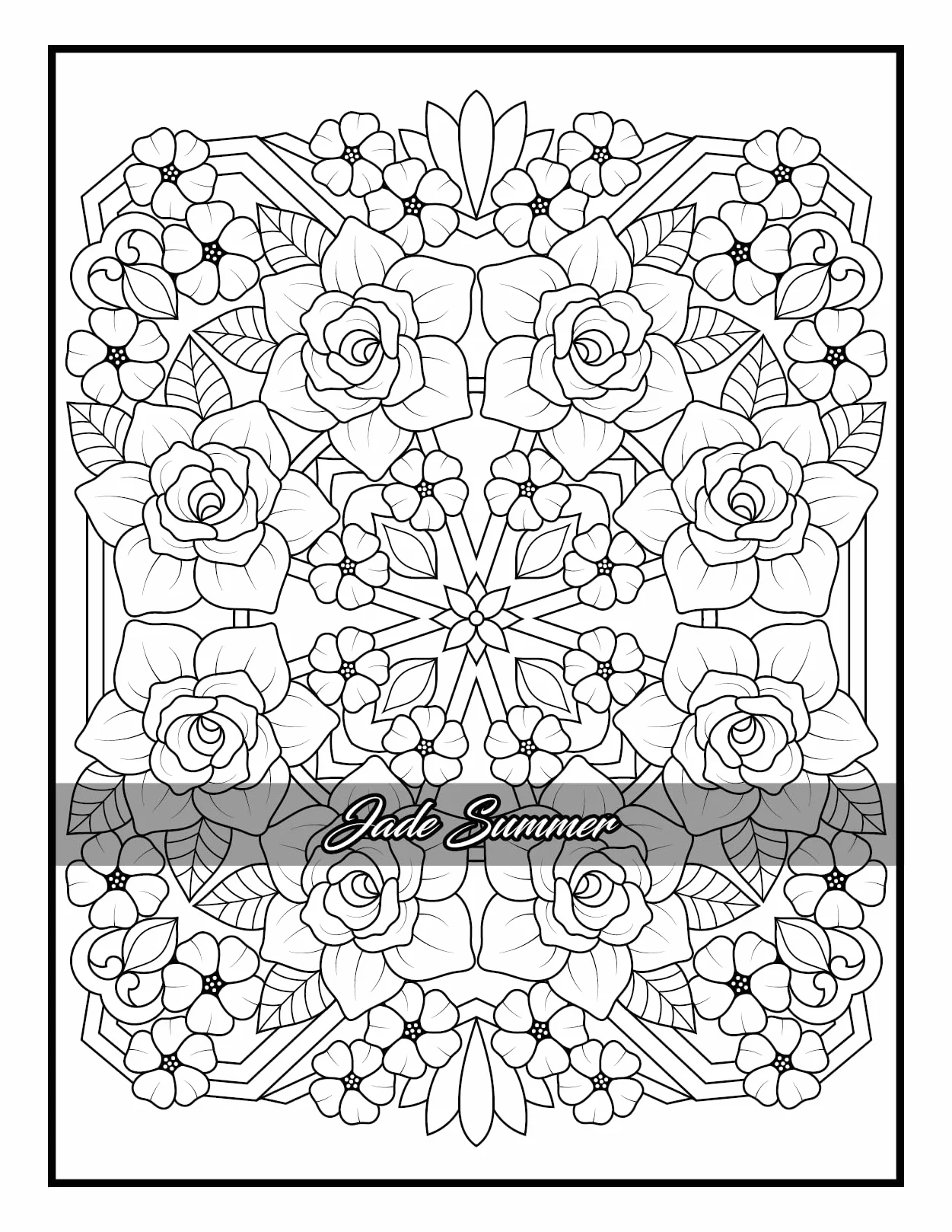 100 Flowers: Adult Coloring Book with Bouquets, Wreaths, Swirls, Patterns, Decorations