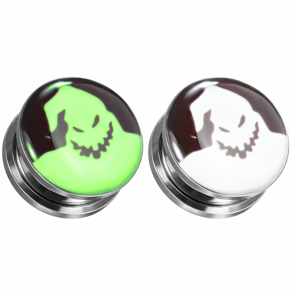 TBOSEN 8 szt. kolczyków ze stali nierdzewnej fluorescencyjnej epoksydowe kolczyki do uszu plug do uszu Plug Flesh Piercing biżuteria 6 mm - 30 mm, Drewno,
