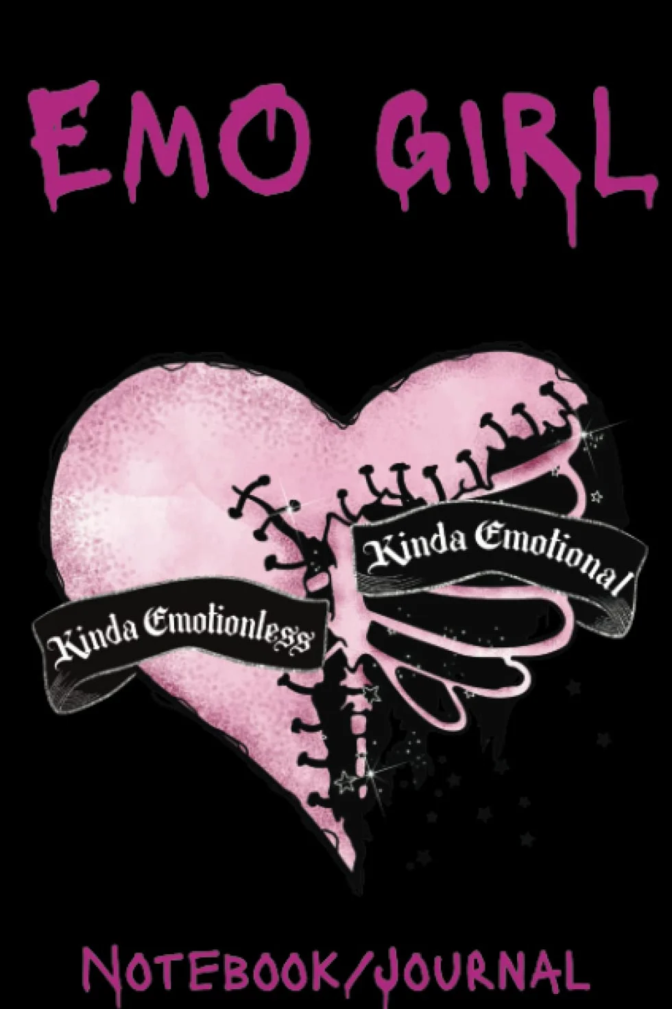 Emo Girl: Notebook/Journal with 120 lined pages for notes, journaling, diary, school-work, etc.