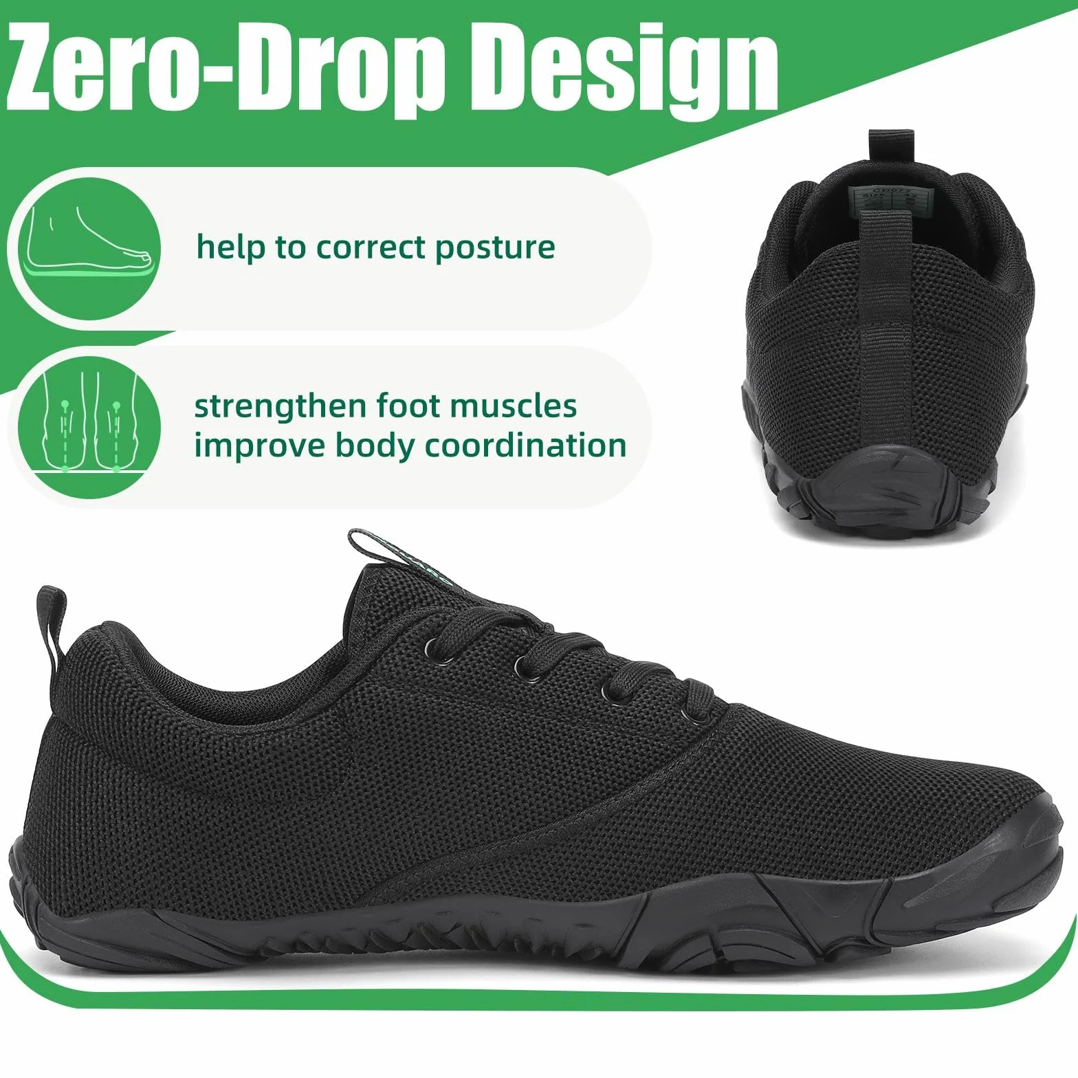 SAGUARO Unisex lekkie i antypoślizgowe minimalistyczne buty barefoot, rozmiary 36-48