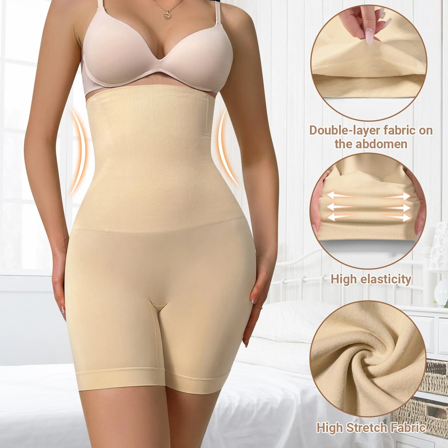 Niwicee Shapewear damskie majtki wyszczuplające brzuch w połowie talii, modelujące figurę, majtki gorsetowe, bielizna wyszczuplająca brzuch, bielizna wyszczuplająca