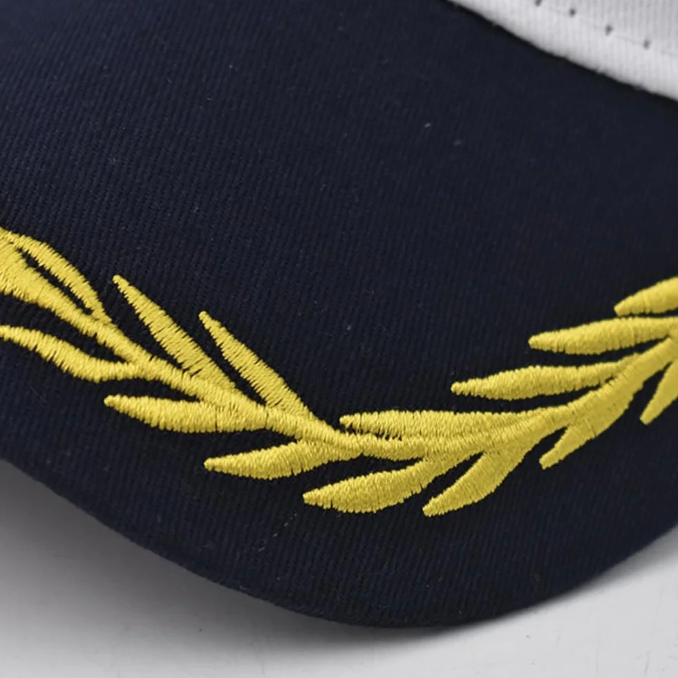 Kotwica haftowana czapka kapitana kapitan żeglarstwo czapki baseballowe regulowane żeglarskie jacht granatowy morski żeglarz czapka trucker