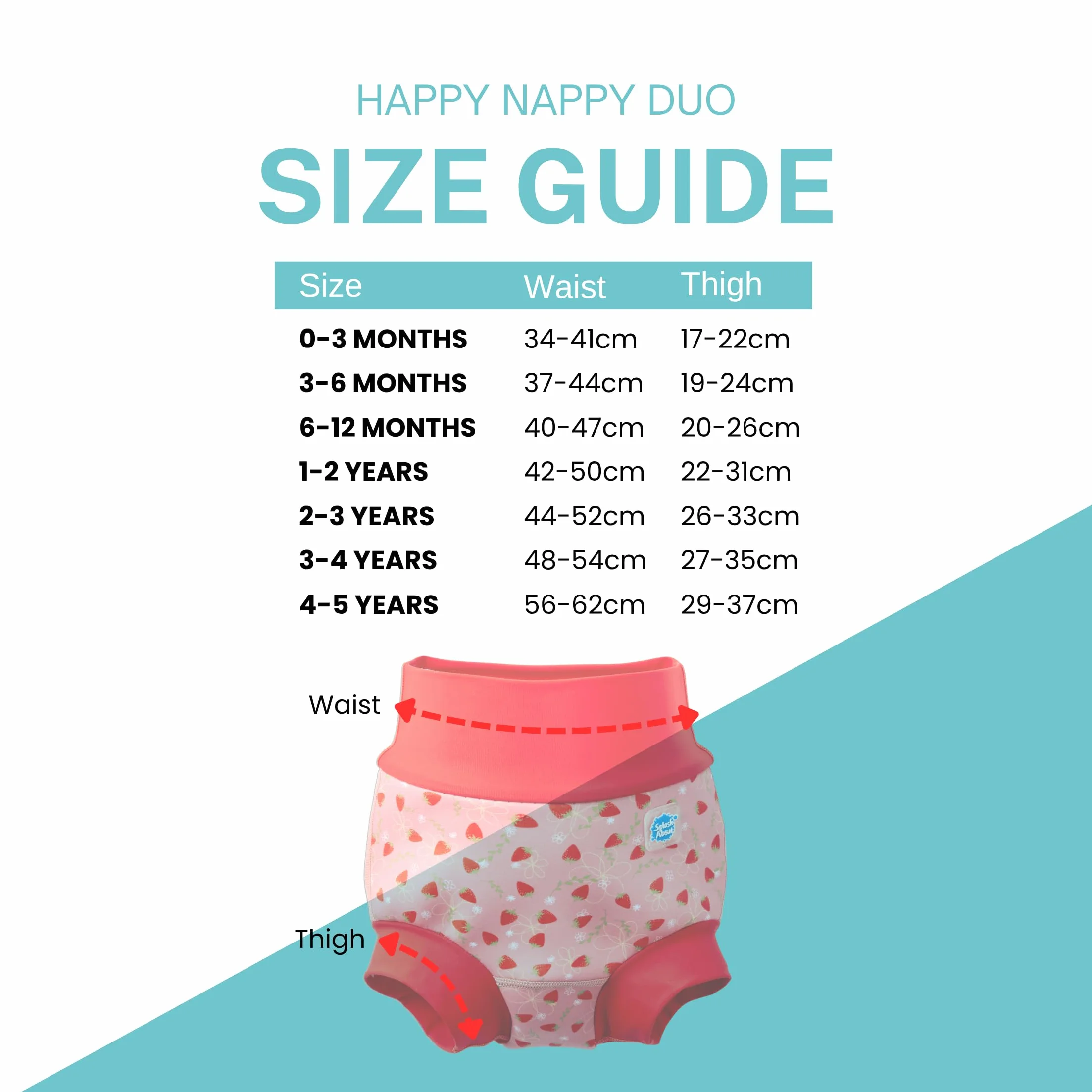 Splash About Happy Nappy Duo, pole truskawkowe, 6-12 miesięcy, Pole truskawkowe, 6-12 miesi?cy