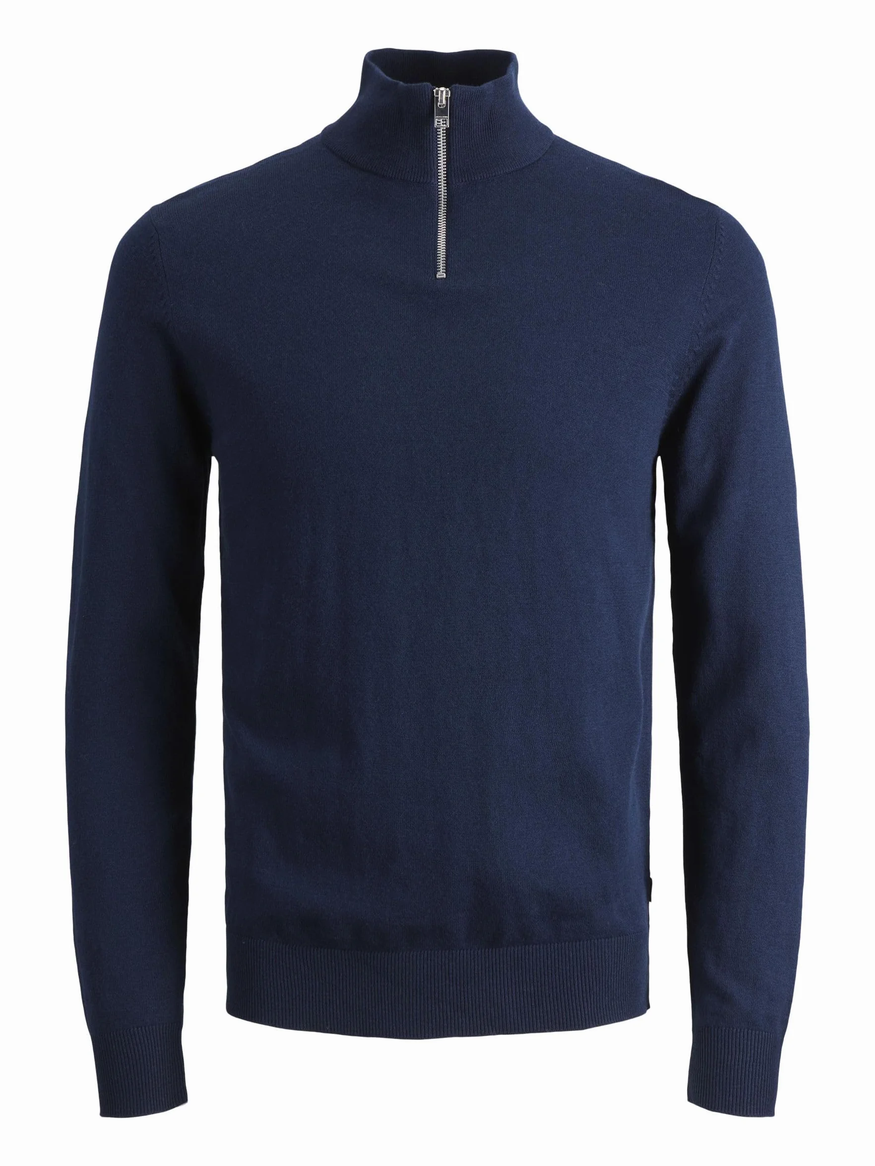JACK&JONES JUNIOR Chłopięcy Jjeemil Knit Half Zip Noos Jnr sweter z dzianiny, granatowy blezer, 128