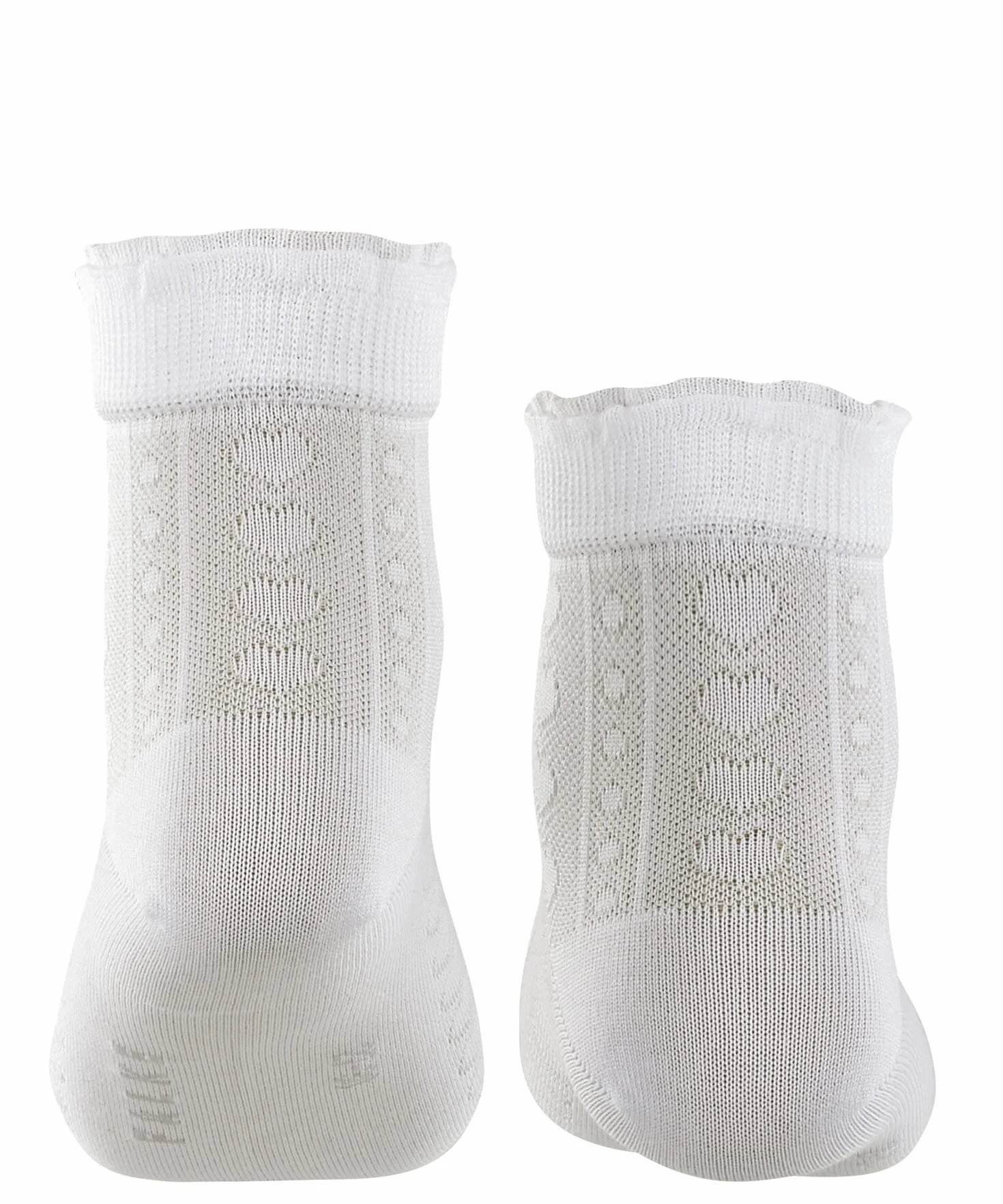 FALKE Uniseks - dzieci Romantic Net jednokolorowe oddychająca bawełna przyjazne dla skóry cienkie eleganckie z falbanką elastyczne na kostce do komunii 1 Para