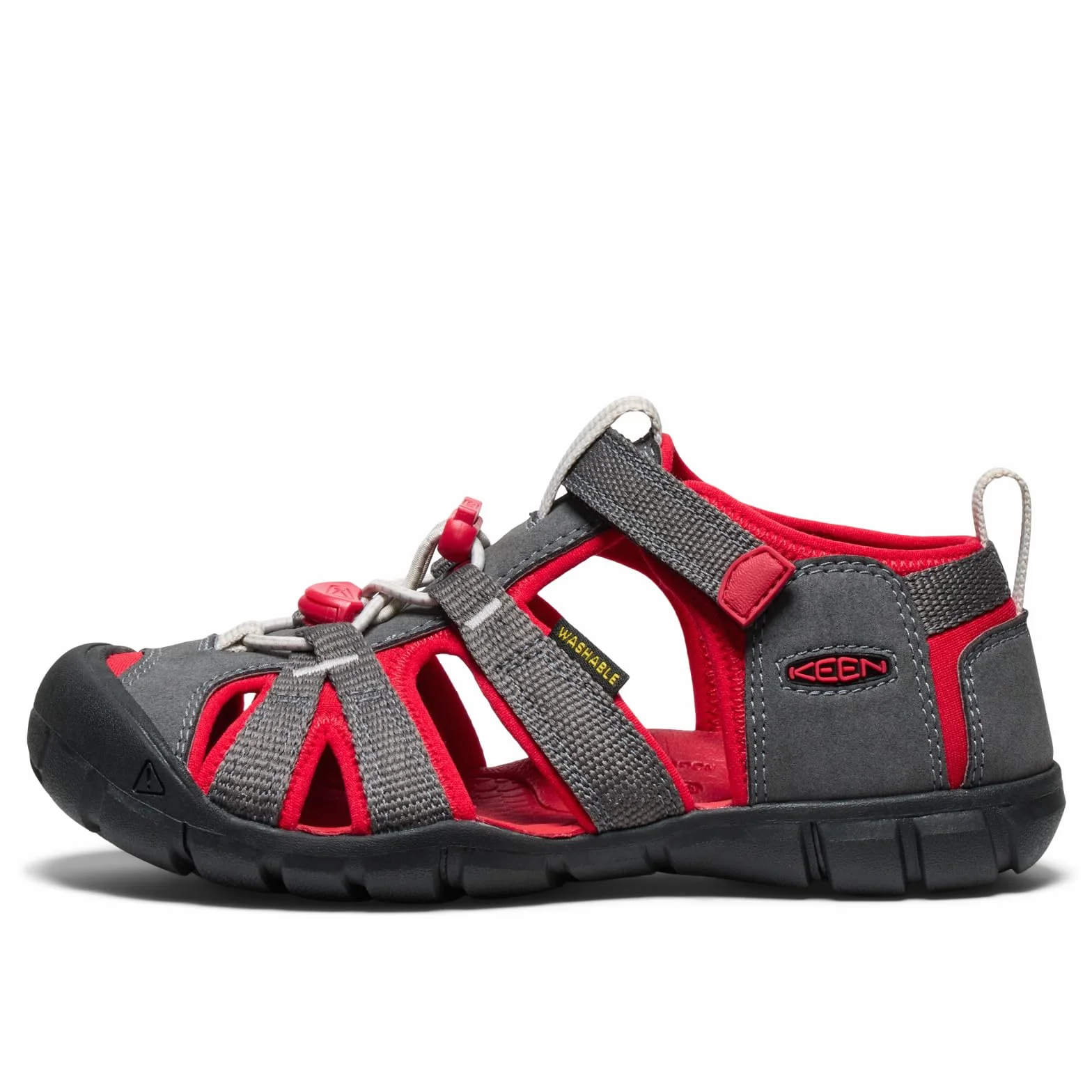 KEEN Seacamp 2 CNX sandały unisex dla dzieci i młodzieży, Szary magnes czerwony dywan, 37 EU