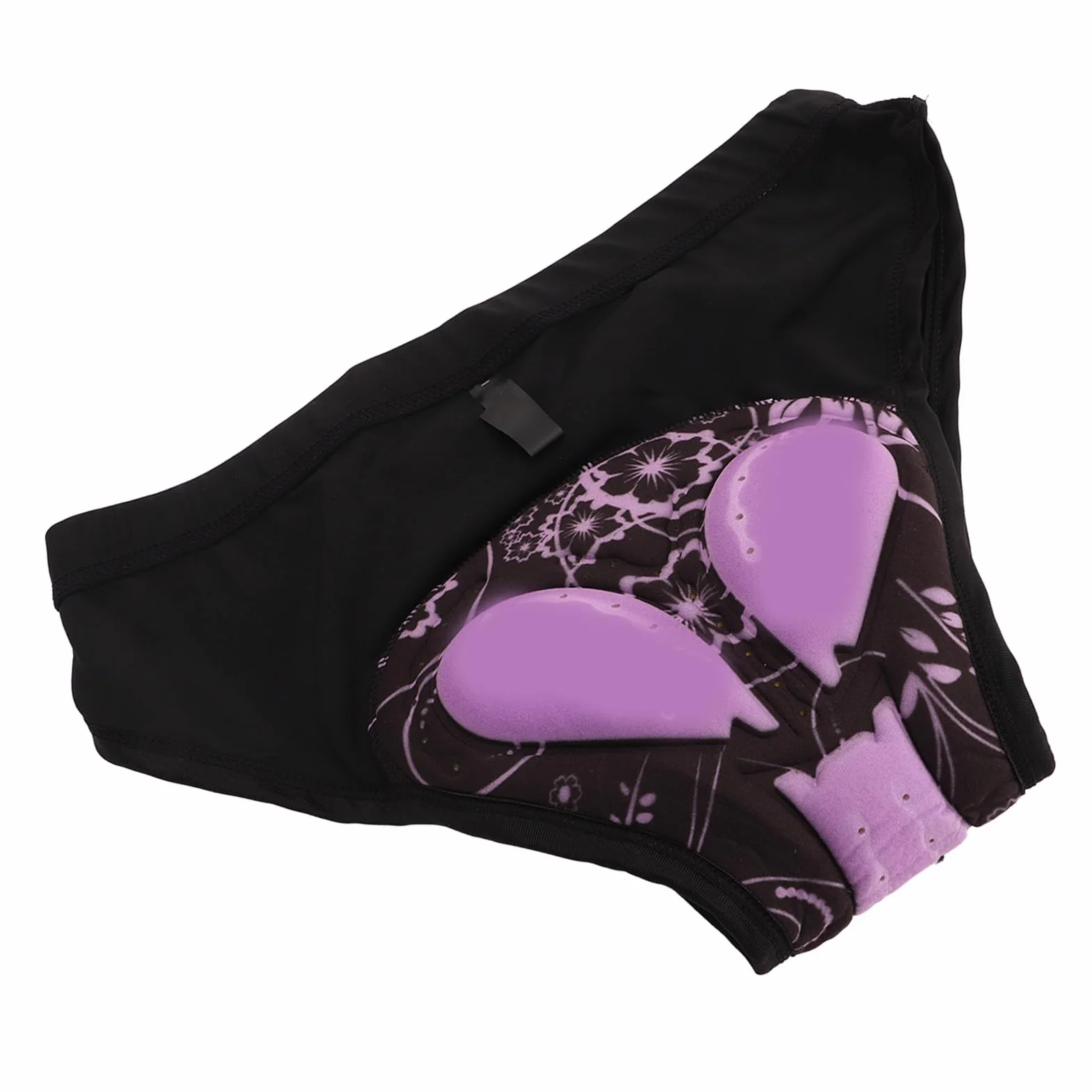Oddychająca Damska Bielizna Rowerowa z amortyzacją 3D Wyściełane Spodenki Rowerowe Bielizna Czarna (2XL)