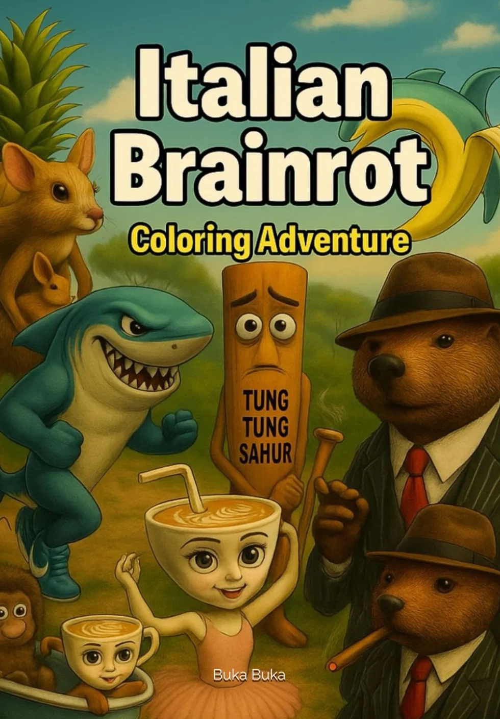 Italian brainrot Coloring Adventure: Surreal Characters, Absurd Scenes, and Tons of Fun to Color