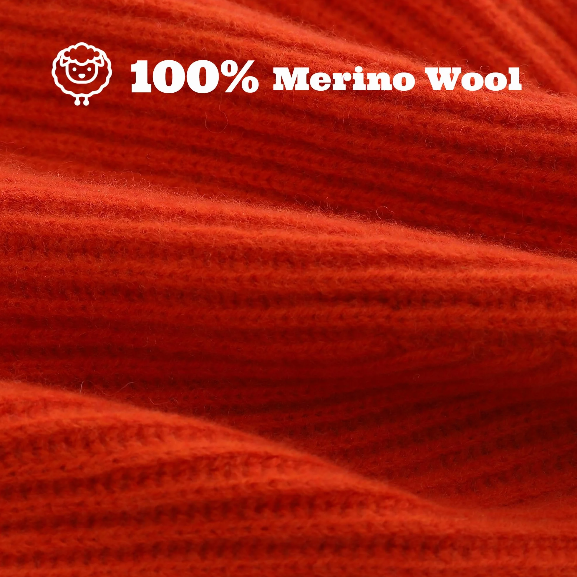 ACUSHLA 100% wełna merynosowa mankietowa czapka dla mężczyzn i kobiet dzianinowa czapka zimowa unisex czapka do zegarka Skullie na zimną pogodę