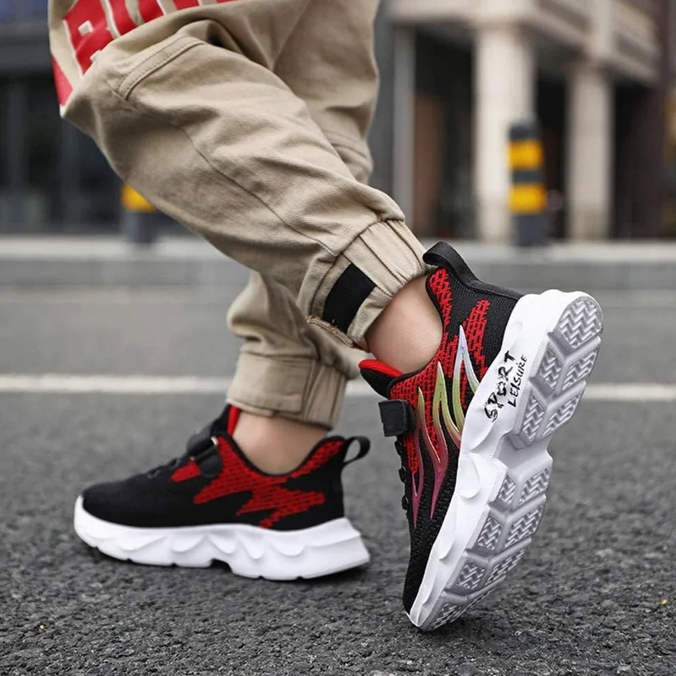 Buty Dziecięce Chłopców Dziewczynek Trampki Sneakers Halowe Sportowe Outdoorowe Shoes Do Biegania Na Czas Wolny Niebieski 26-37 EU
