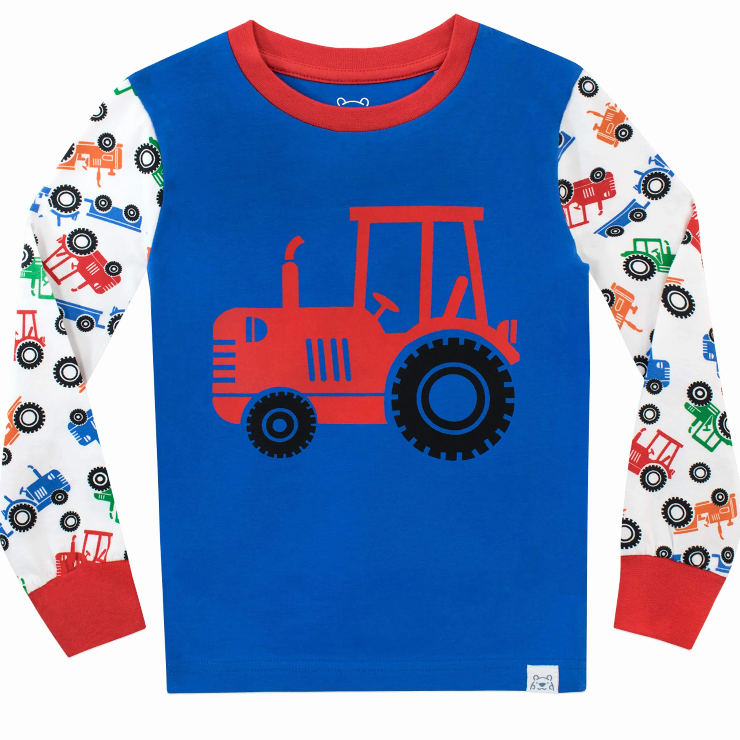 Harry Bear Chłopięca pidżama, duże traktory rowerowe Slim Fit