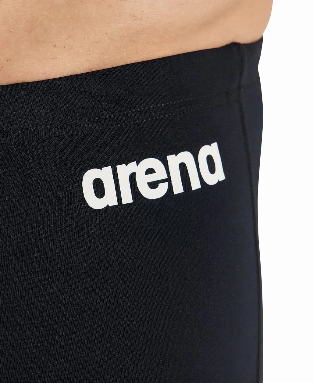 arena Męski strój kąpielowy Solid Team, szybkoschnący strój kąpielowy, materiał MaxLife Eco o maksymalnej odporności na chlor i ochronie UV UPF 50+