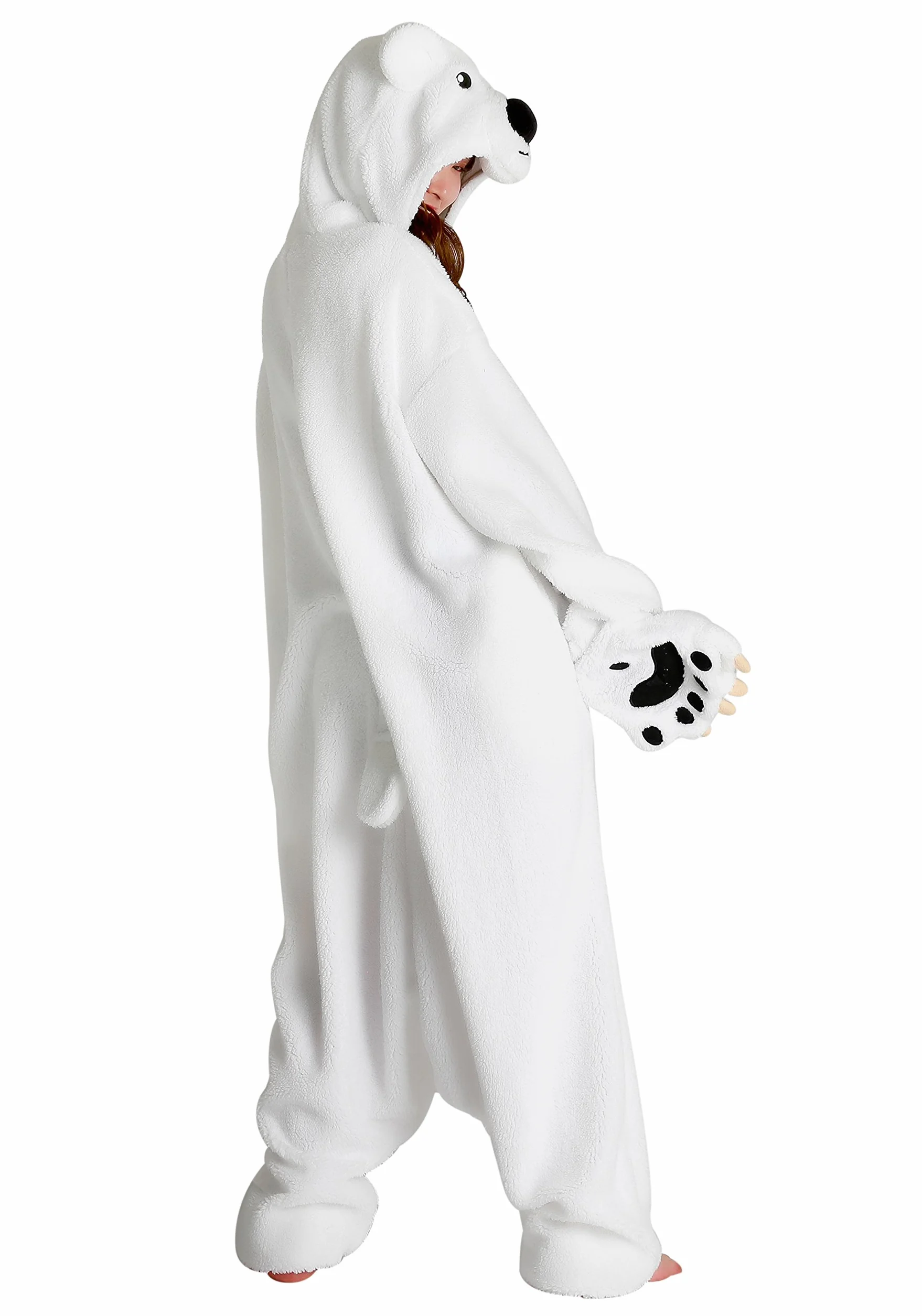 Kombinezon Niedźwiedź Polarny Onesie Kigurumi Jednoczęściowy Kostium Jumpsuit | SAZAC Kigurumi | Halloween i Karnawał | dla Dzieci i Dorosłych | Jeden Rozmiar Pasuje Wszystkim (155 – 180+ cm)