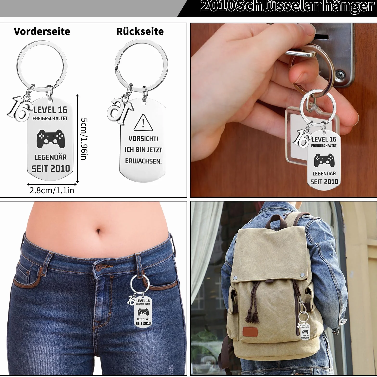 16, 18, 30, prezenty urodzinowe, zabawne skarpety, prezenty urodzinowe, skarpety i breloczki do kluczy, bawełniane skarpety tenisowe dla nastolatków w wieku 16 i 18 lat, dla mężczyzn i kobiet