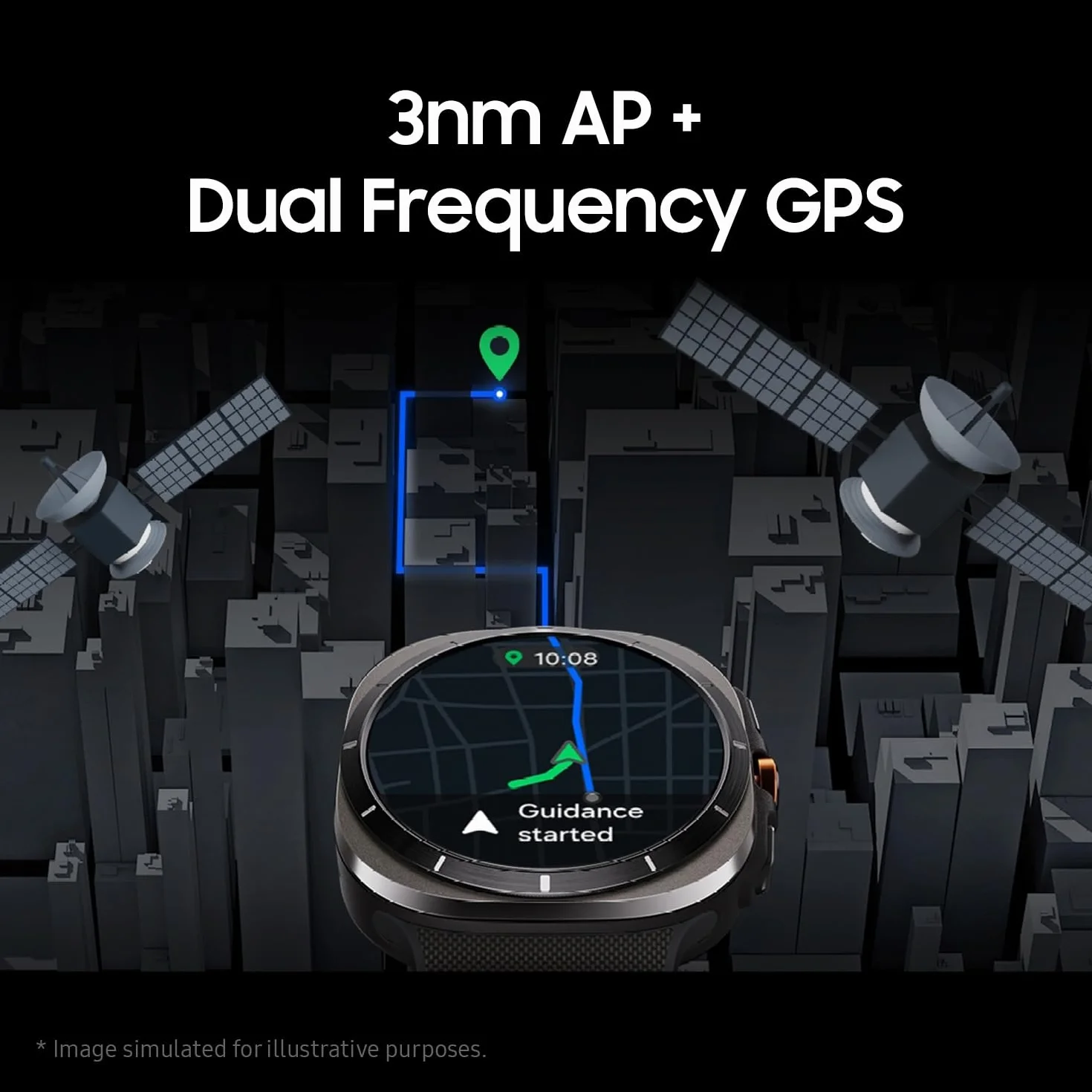 Samsung Galaxy Watch Ultra Smartwatch - wersja 2025, 47 mm, szary tytanowy, LTE (wersja CAD i) - trwała tytanowa obudowa, konstrukcja poduszki, szybki przycisk, monitorowanie zdrowia oparte