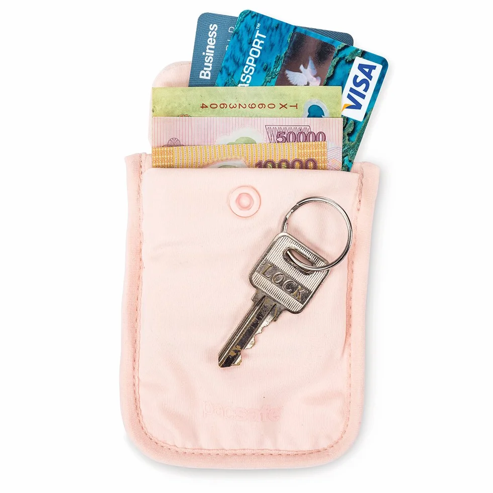 Pacsafe Coversafe S25 Anti-Theft Secret pokrowiec na biustonosz, Różowa orchidea, 9 cm, Płócienna i plażowa torba na ramię