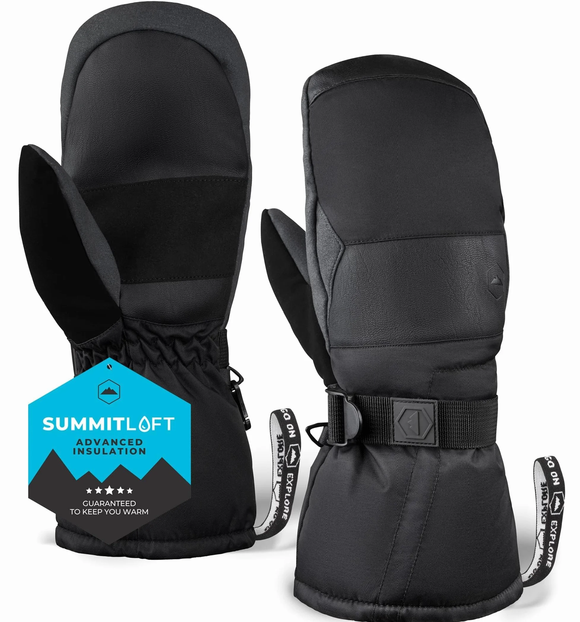 Tough Outdoors Zimowe rękawice narciarskie dla dorosłych dla kobiet i mężczyzn - męskie damskie wodoodporne izolowane rękawice snowboardowe - ekstremalnie zimna pogoda snowboard rękawica śnieżna