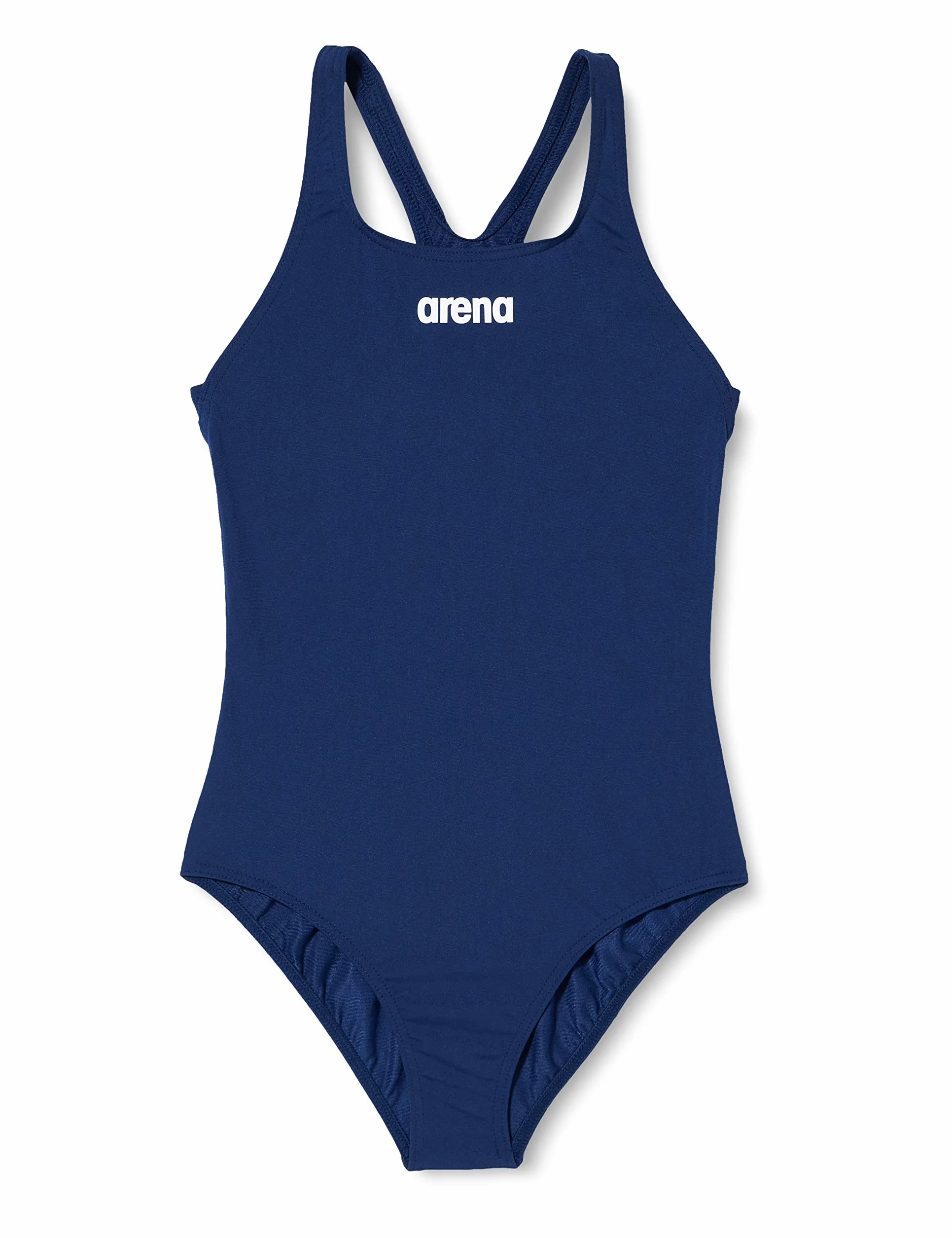 arena Solid Swim Pro Team jednoczęściowy kostium kąpielowy dla dziewcząt, szybkoschnący kostium kąpielowy, sportowy strój kąpielowy z tkaniny arena MaxLife Eco o maksymalnej odporności na chlor,
