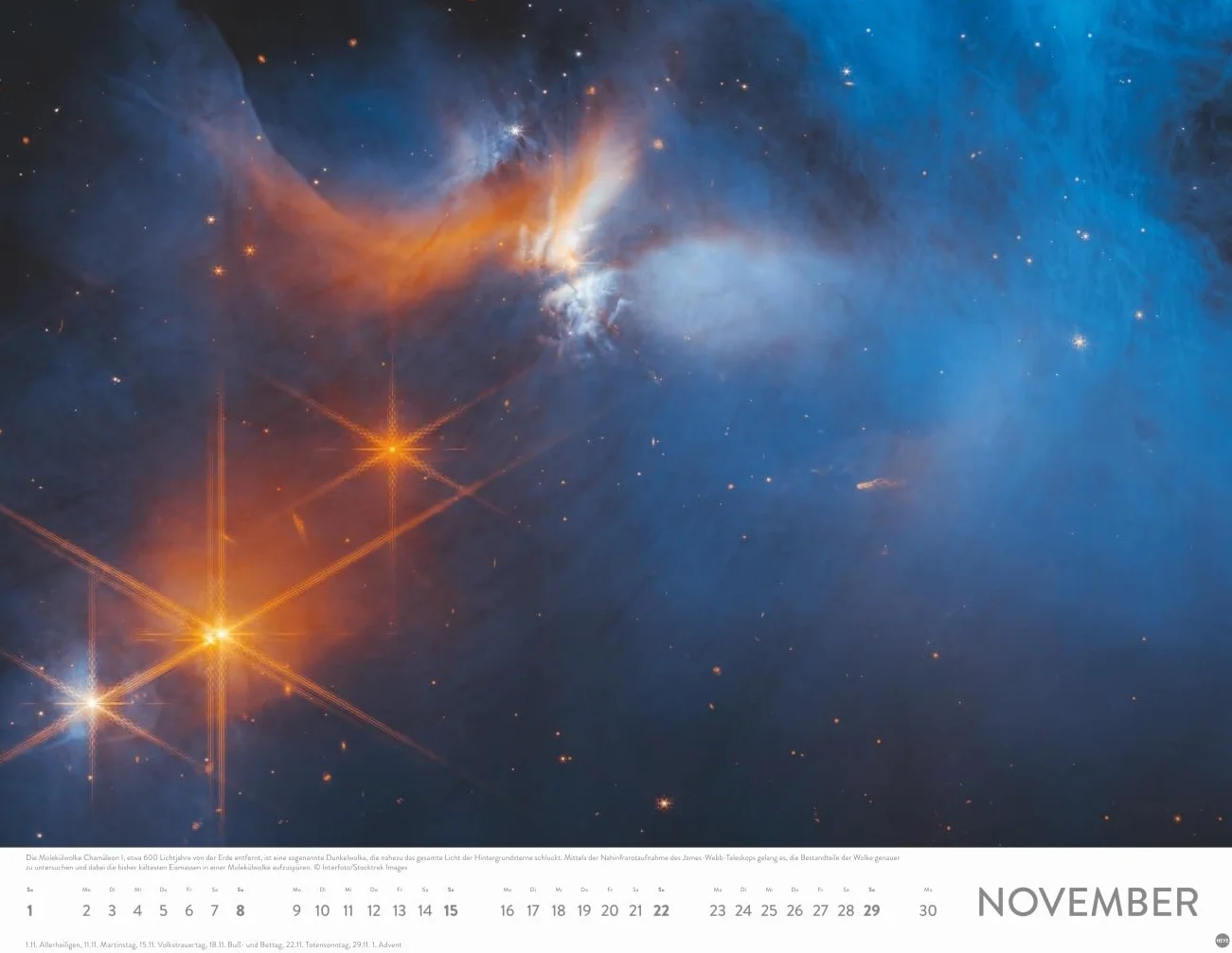 Das Universum Posterkalender 2026: Fotokalender mit Spiralgalaxien und Nachbarplaneten. Wand-Kalender 2026 Posterformat mit Fotos unter anderem vom Hubble-Weltraumteleskop.