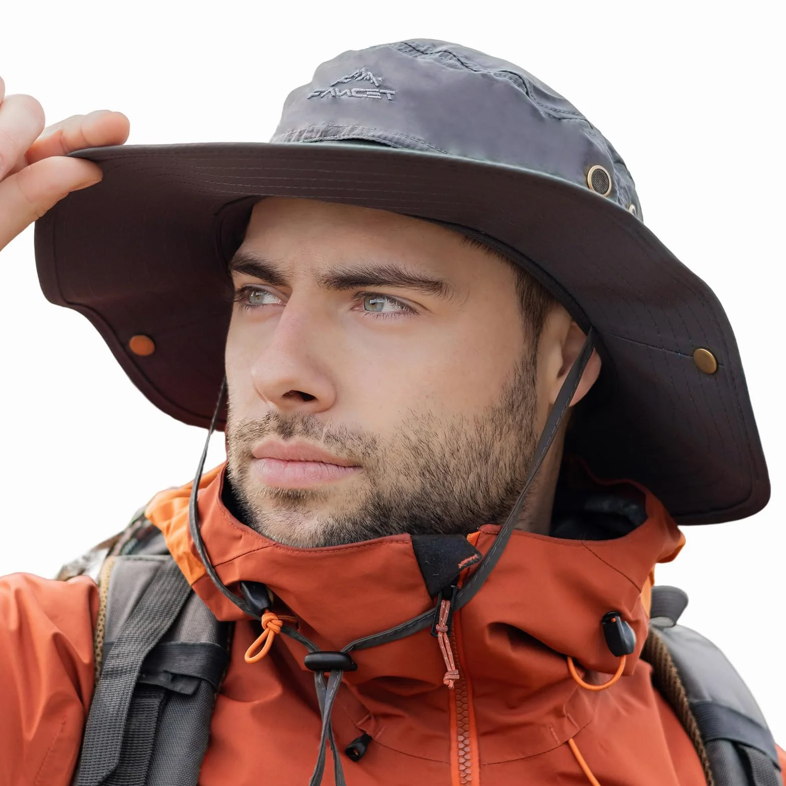 TOP-EX XL/XXL męski kapelusz przeciwsłoneczny z szerokim rondem UPF 50+ i wodoodporny, duży letni kapelusz outdoorowy do spacerów, trekkingu, wędkowania, biwakowania, wędrówek, żeglarstwa, składany,