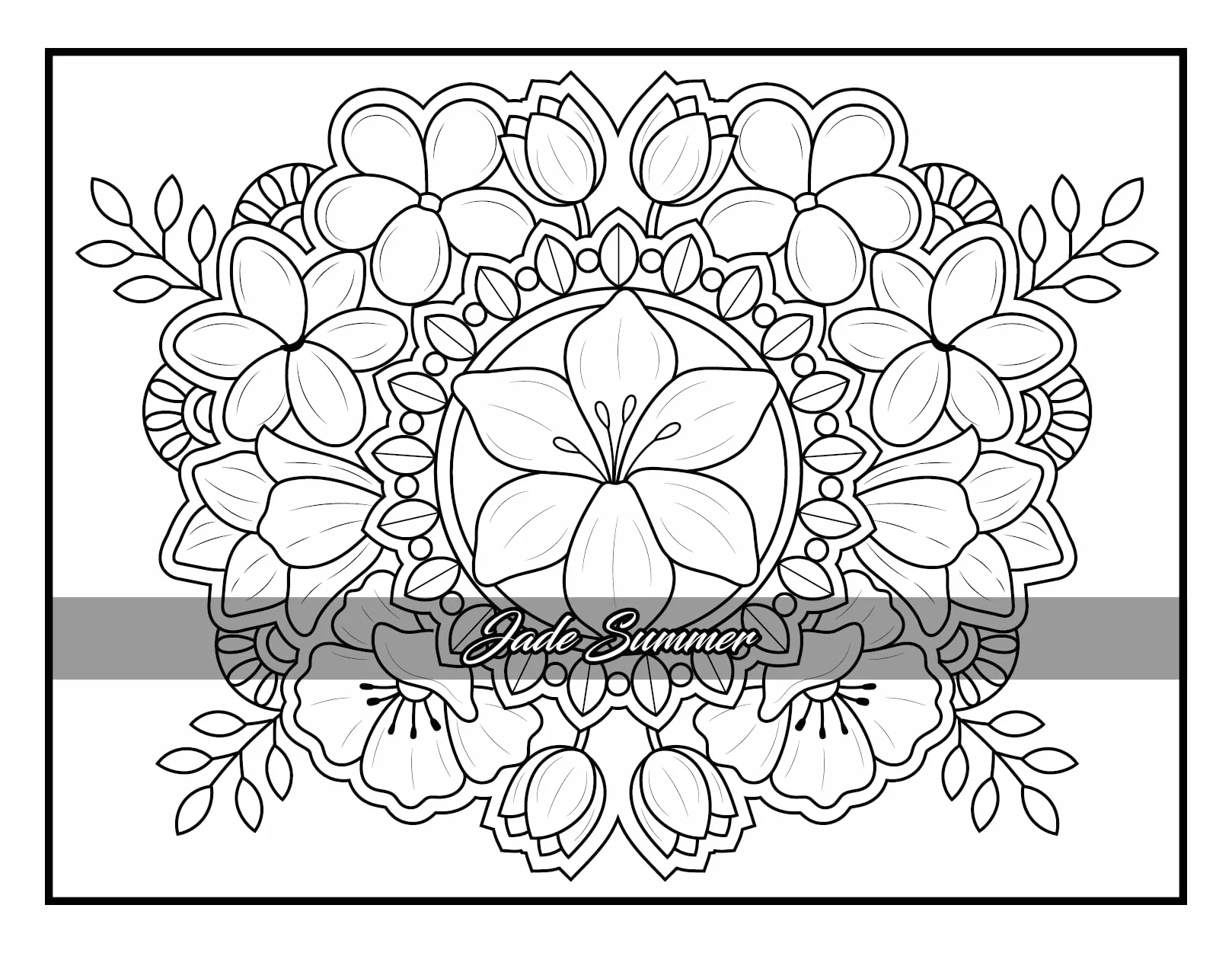 100 Flowers: Adult Coloring Book with Bouquets, Wreaths, Swirls, Patterns, Decorations