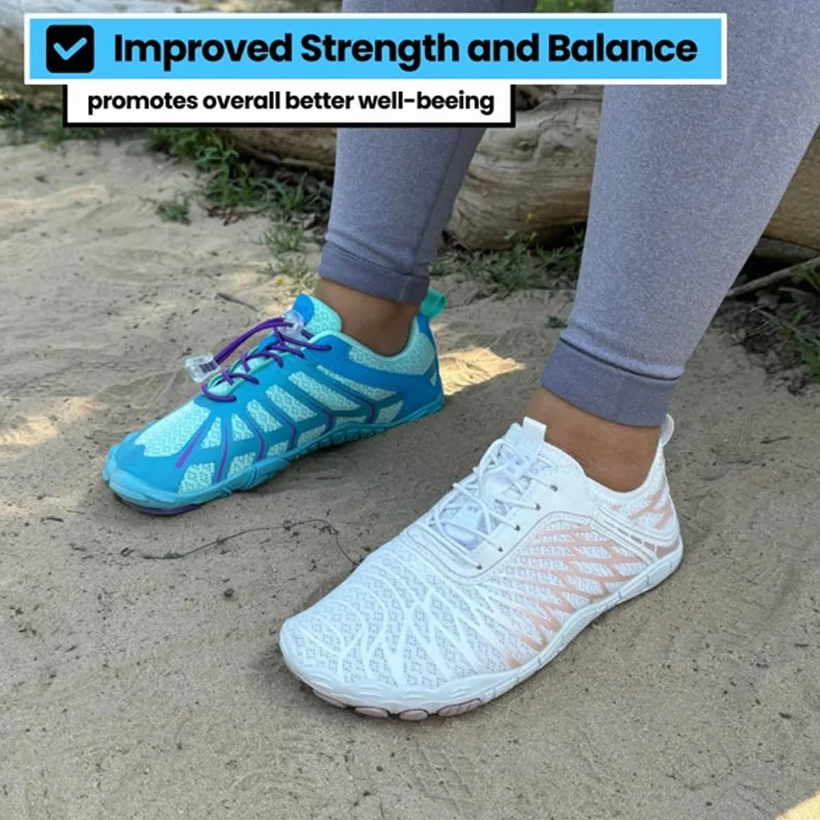 Bronoir™ Skin Pro Z Miedzią - Uziemiające Uniwersalne Buty Barefoot, Buty Trekkingowe Do Wędrówek Boso Damskie(White,7.5 Women/5.5 Men)