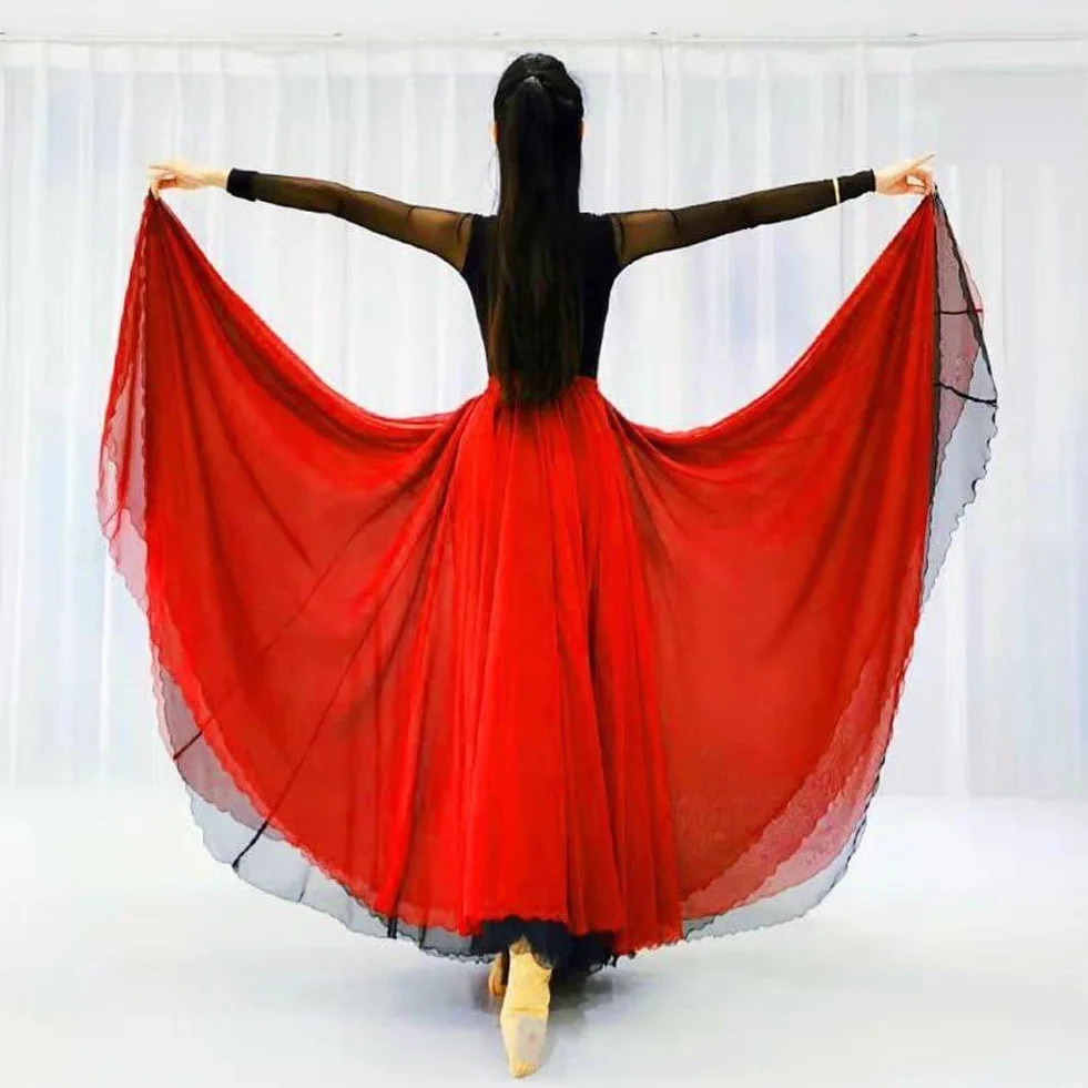 Spódnica do tańca brzucha dla kobiet spódnica taneczna flamenco spódnica do tańca brzucha spódnica do tańca brzucha czerwone spódnice długie koło pełne koło tancerz brzucha