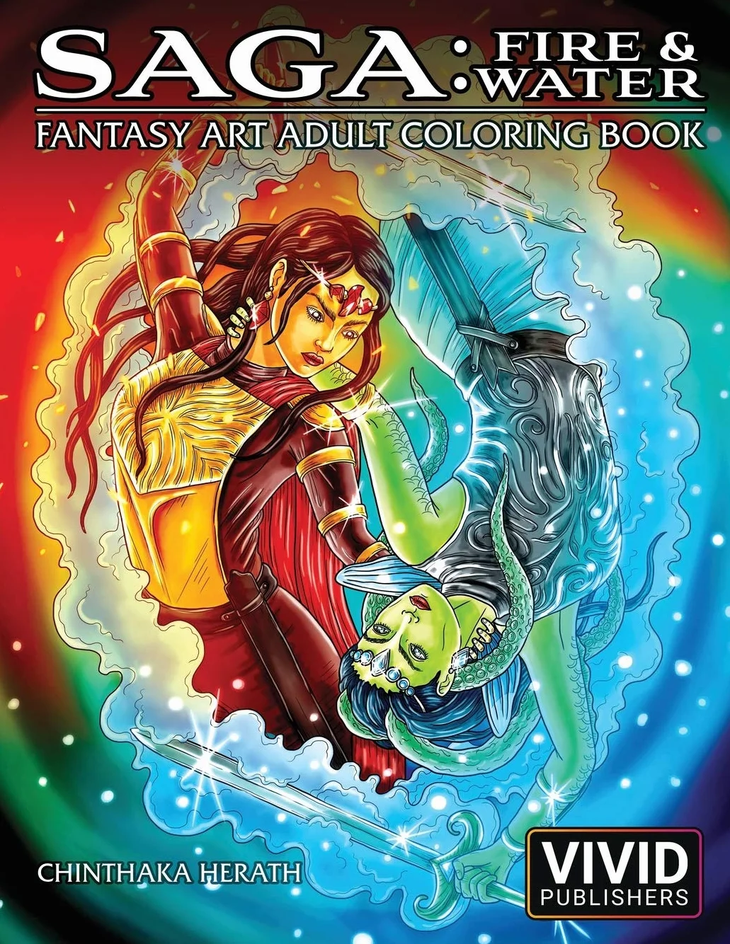 Saga: Fire & Water: Fantasy Art Adult Coloring Book